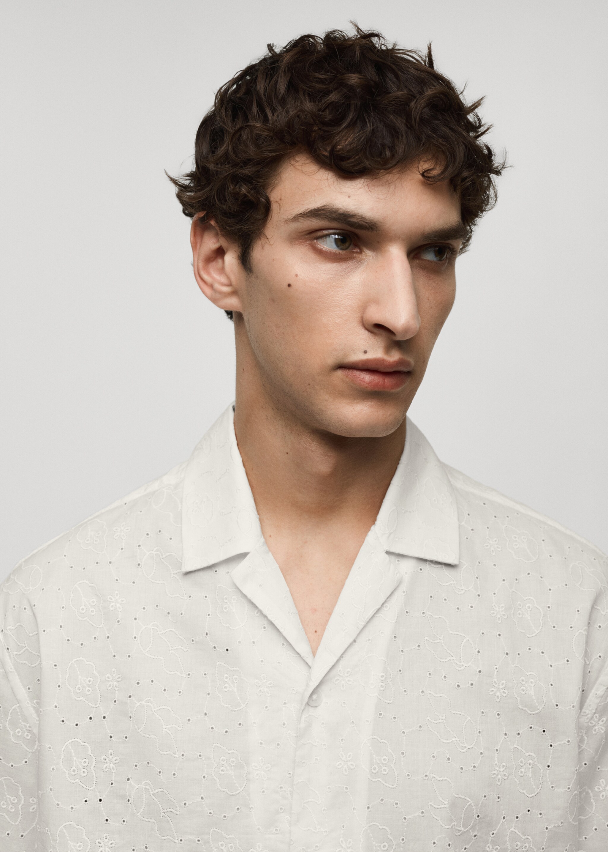 Camicia relaxed-fit 100% cotone ricamata - Dettaglio dell'articolo 1