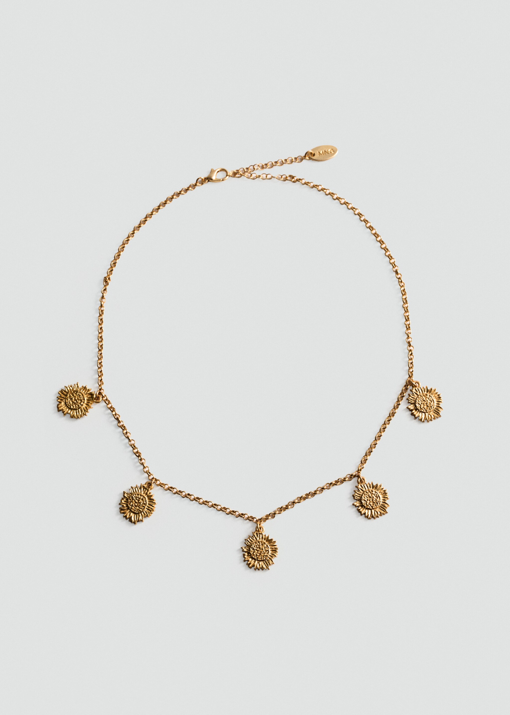 Flower pendant necklace - Article without model, Gold. Ref: 77070597-00.
