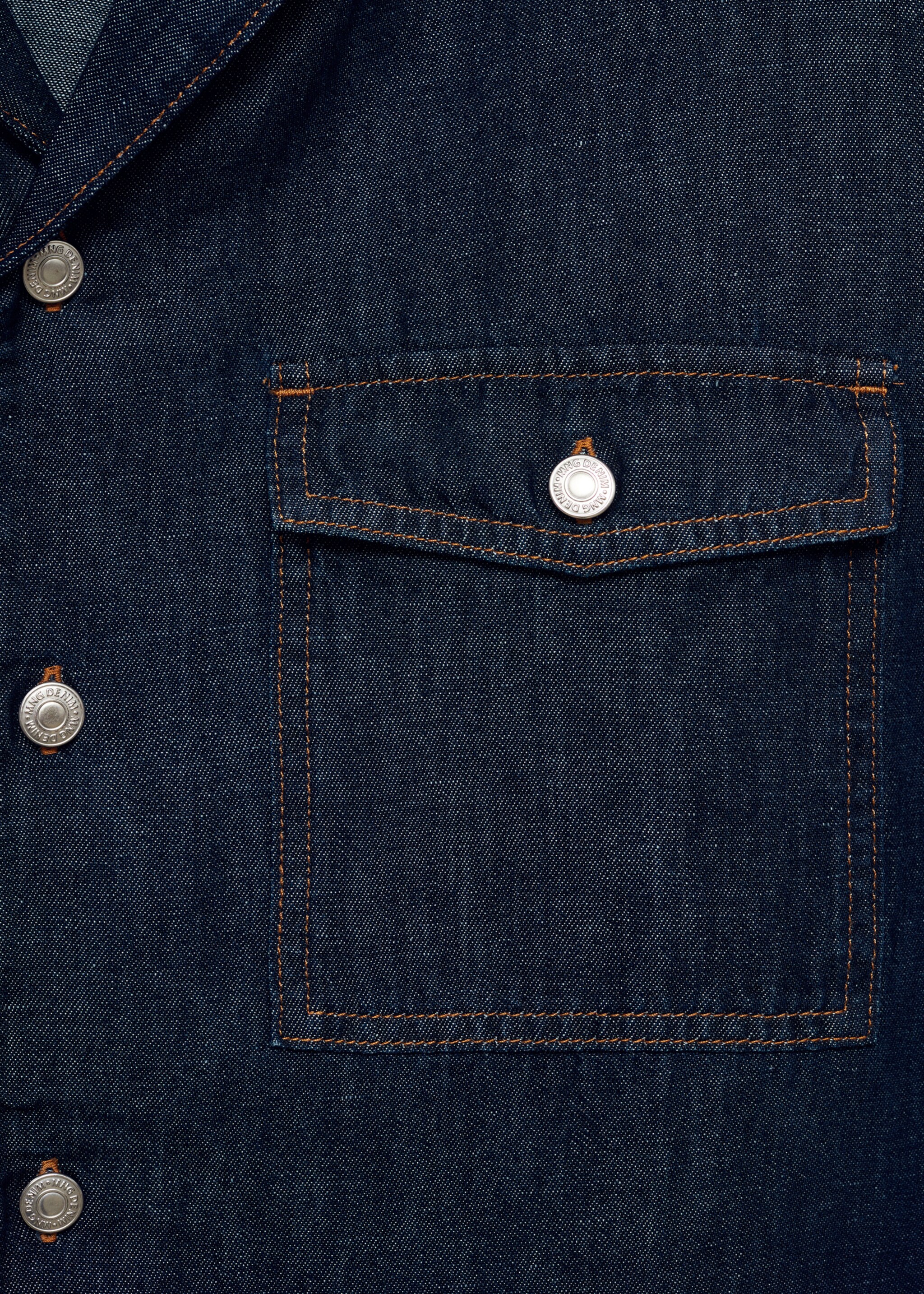 Jeanshemd aus Baumwolle mit Leinen - Detail des Artikels 0