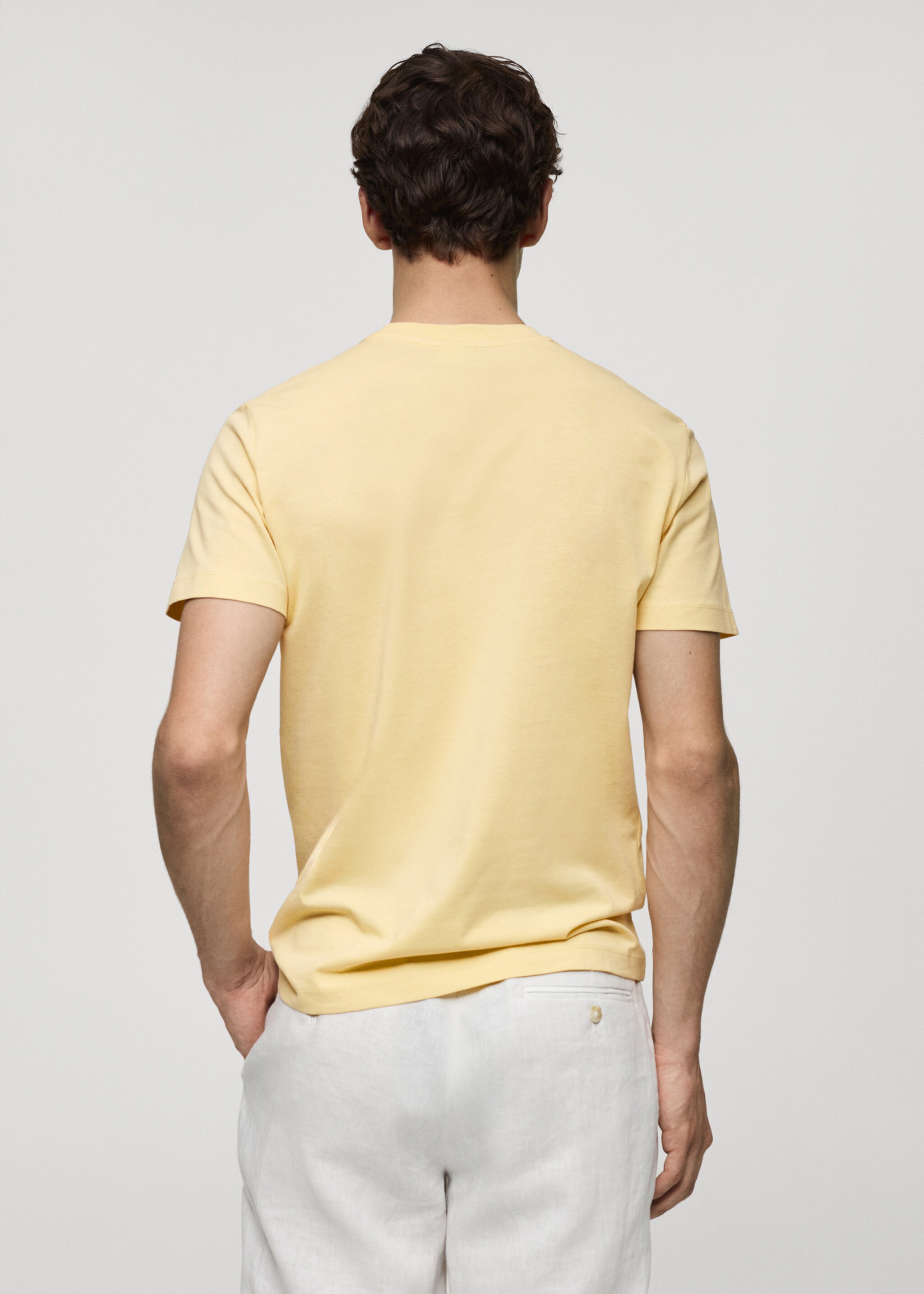 Slim-fit cotton t-shirt - Reverse of the article