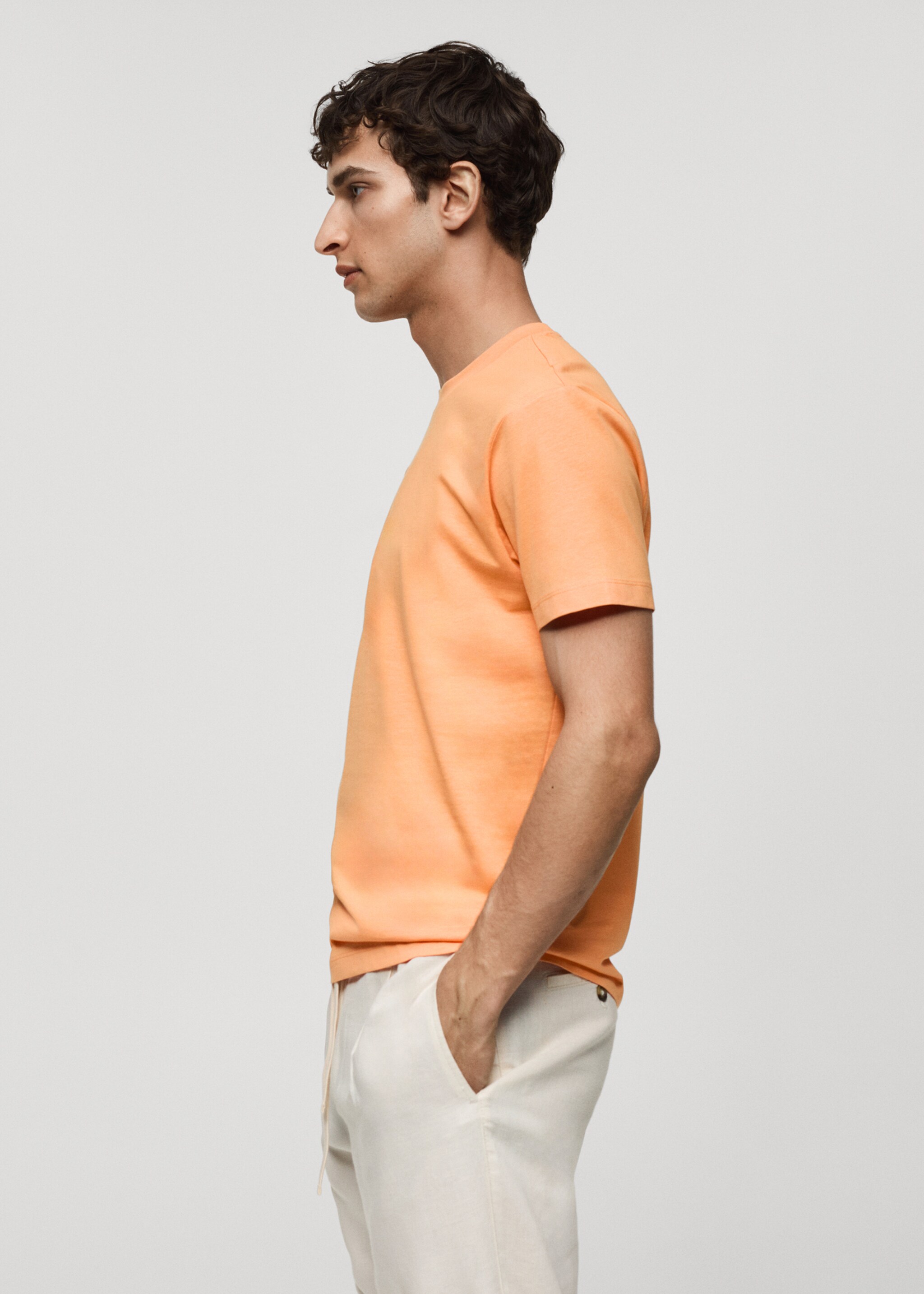 Slim Fit-Baumwoll-T-Shirt - Detail des Artikels 2
