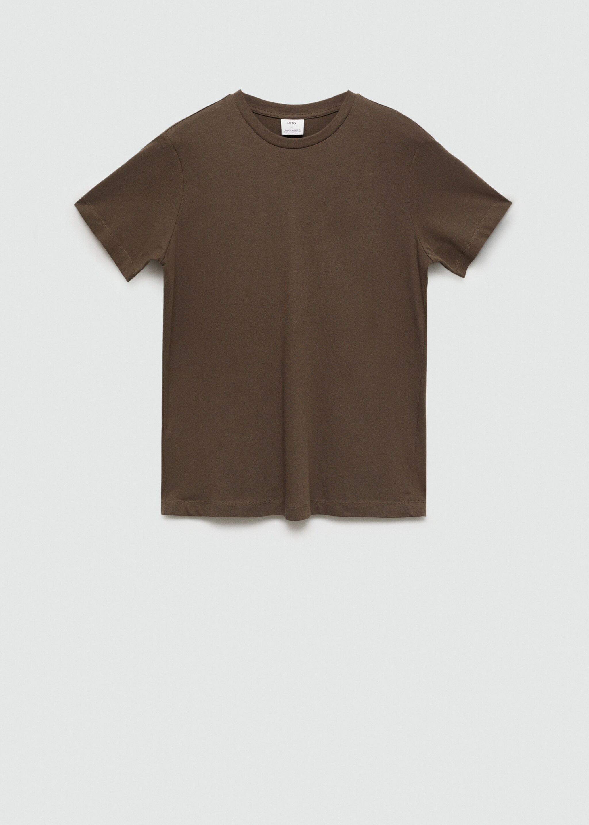 Chemise coton slim fit - Article sans modèle, Chocolat. Ref: 77070606-00.