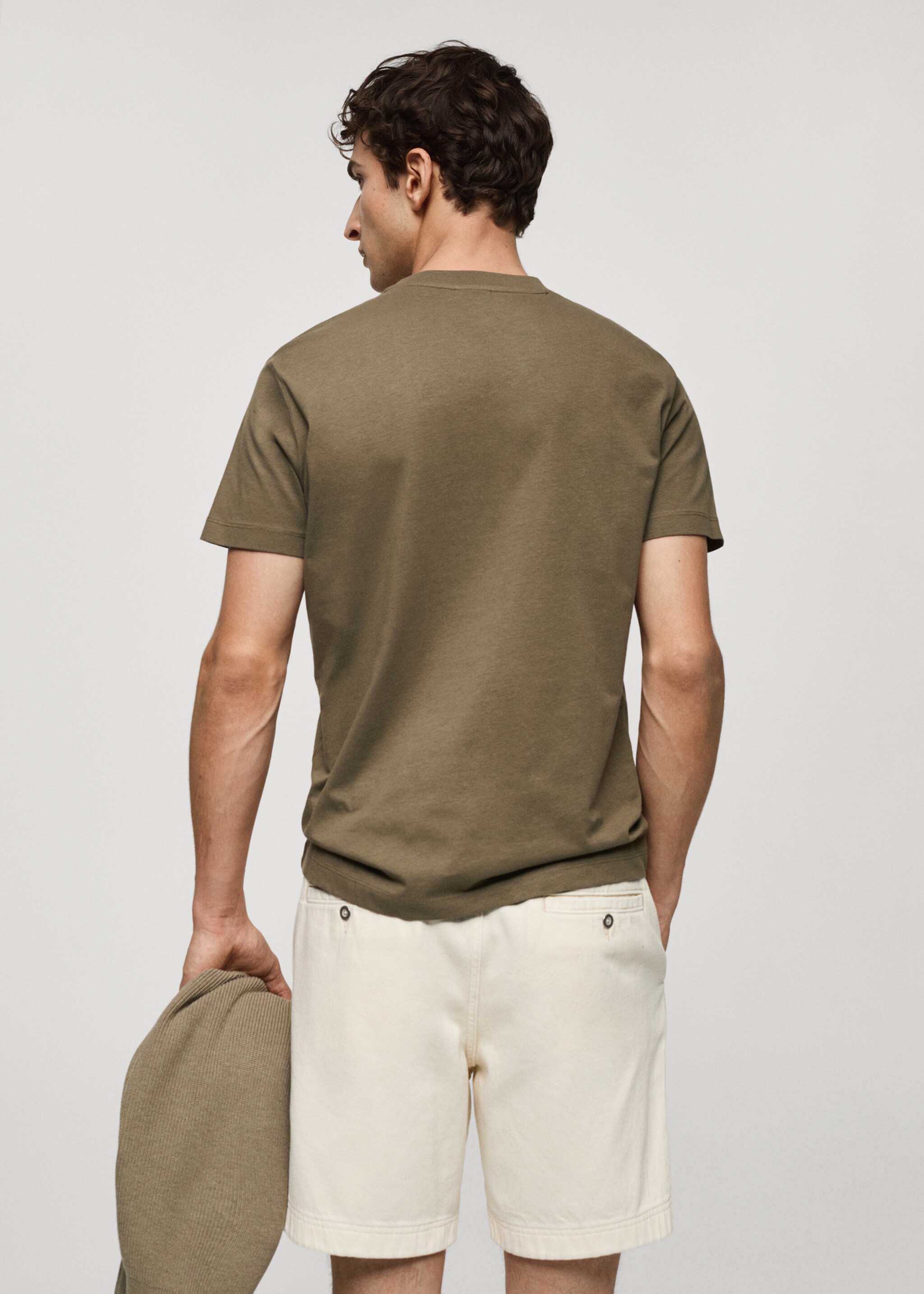 Μπλούζα βαμβάκι slim fit - Πίσω όψη προϊόντος