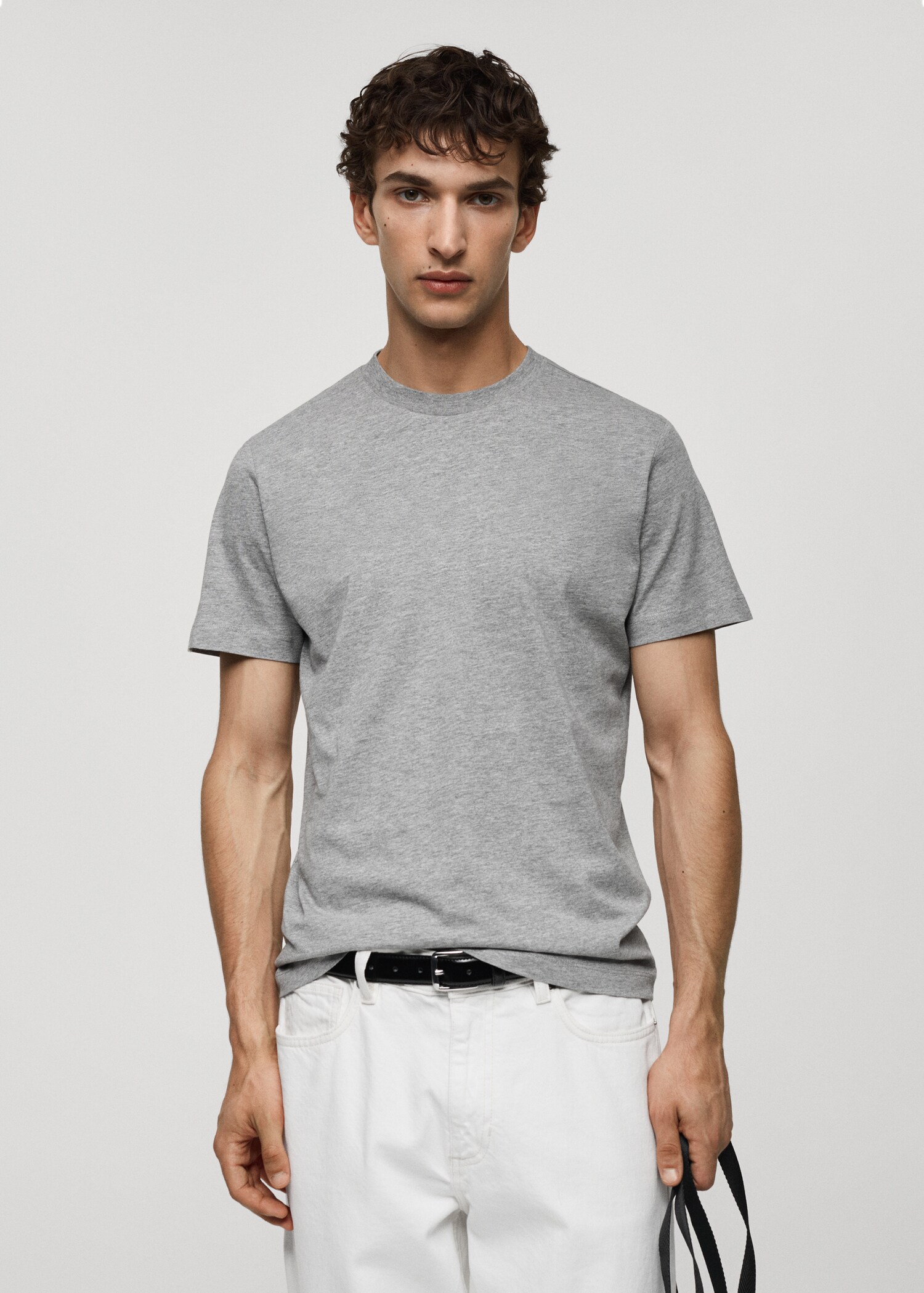 Μπλούζα βαμβάκι slim fit - Μεσαίο πλάνο
