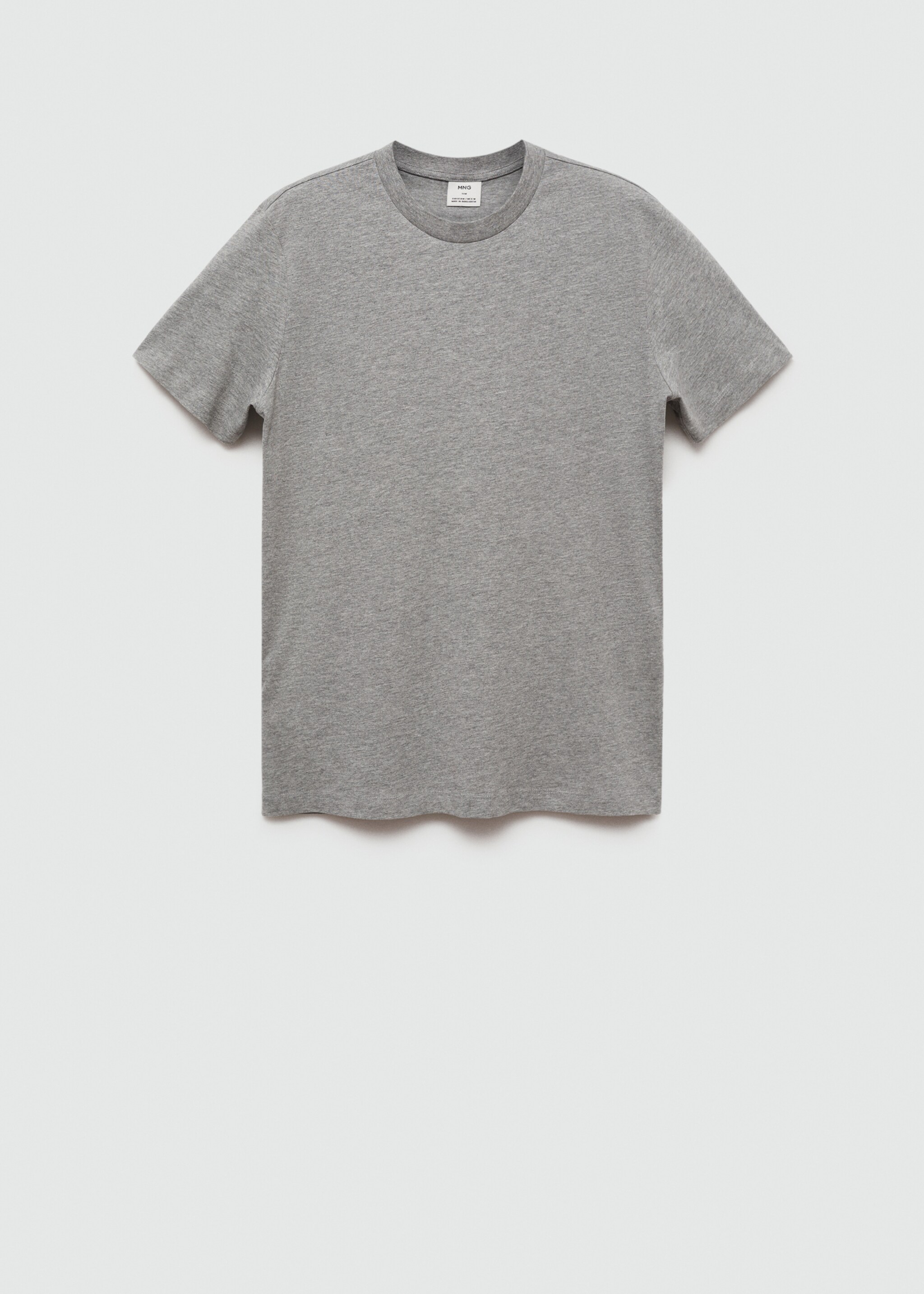 Camiseta algodón slim fit - Artículo sin modelo, Gris medio vigoré. Ref: 77070606-00.