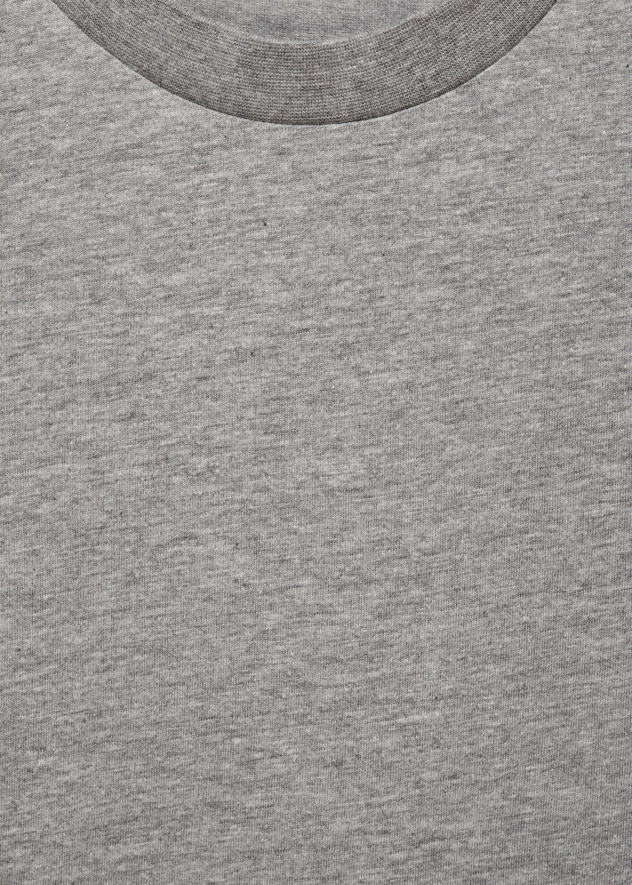 Camiseta algodón slim fit - Detalle del artículo 8, Gris medio vigoré. Ref: 77070606-00.