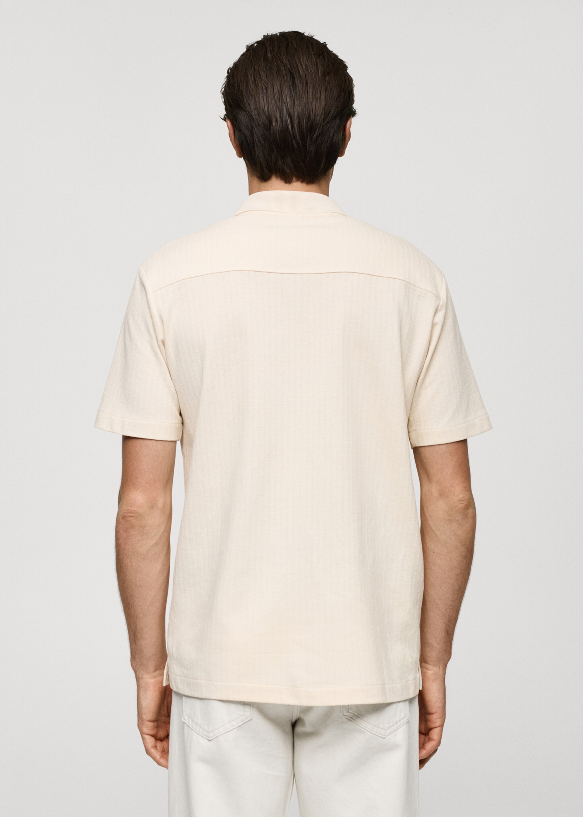 Polo regular-fit boutonné texture - Verso de l’article