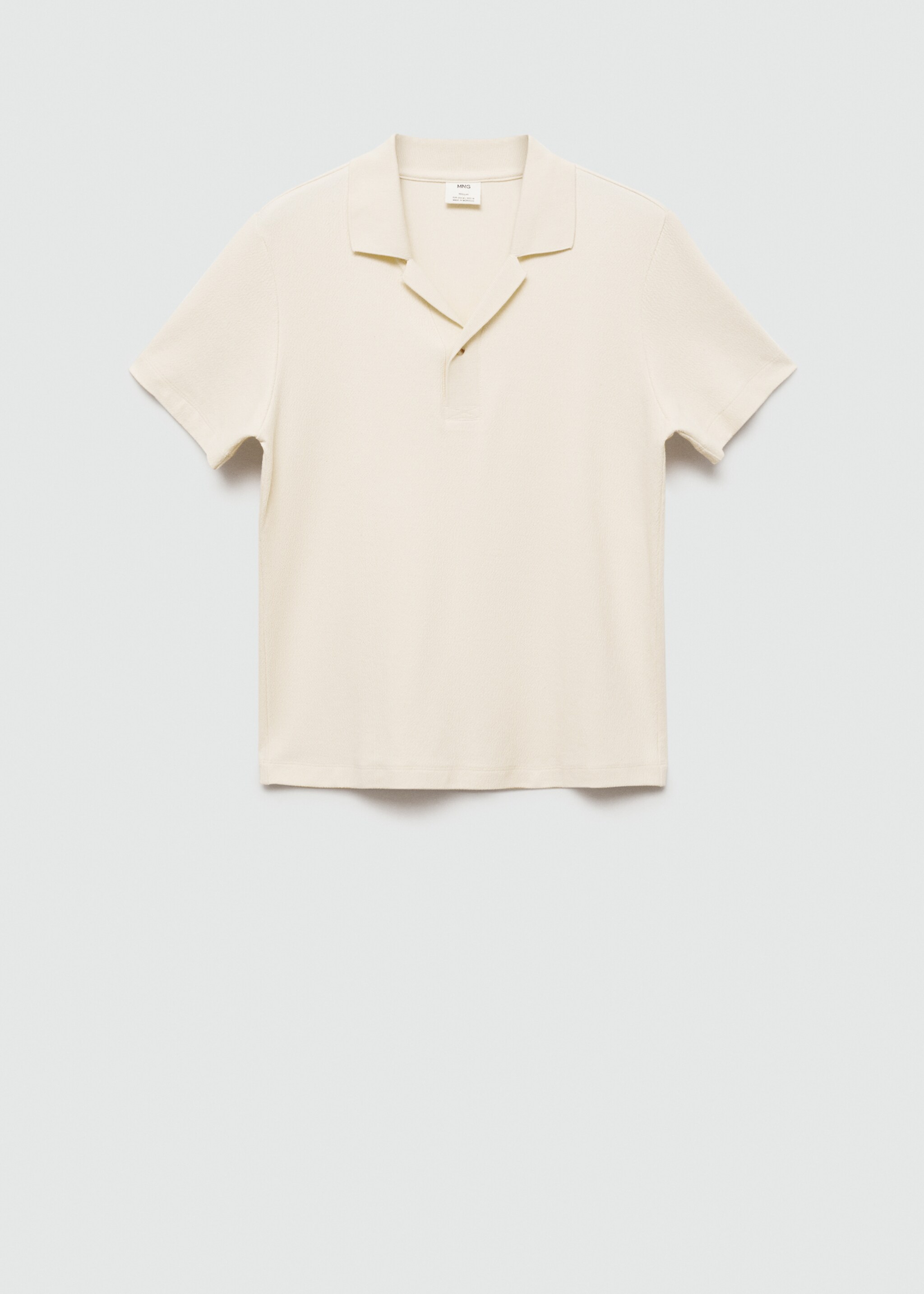 Strukturiertes Regular-Fit-Poloshirt aus Baumwolle - Artikel ohne Model