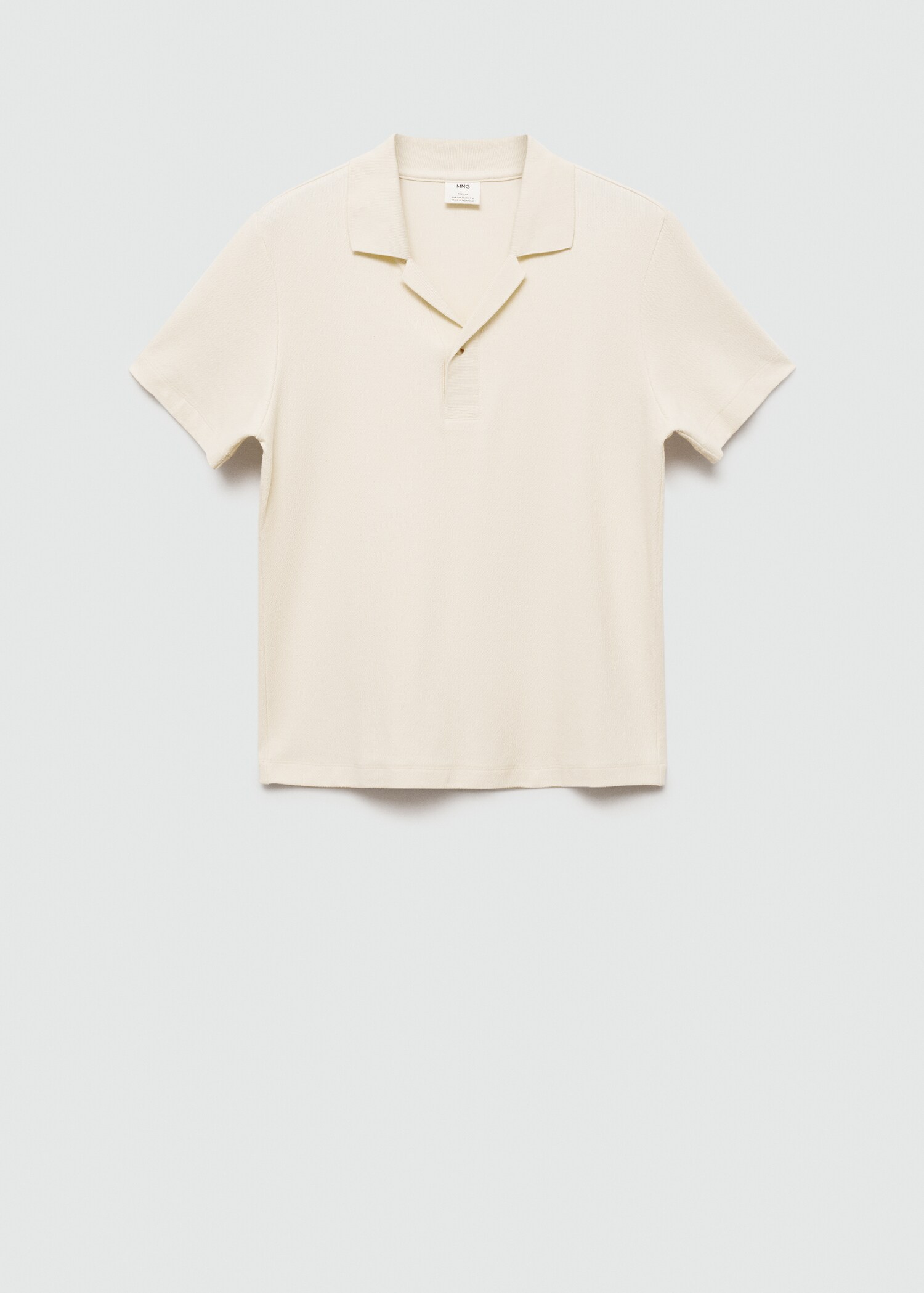 Strukturiertes Regular-Fit-Poloshirt aus Baumwolle - Artikel ohne Model