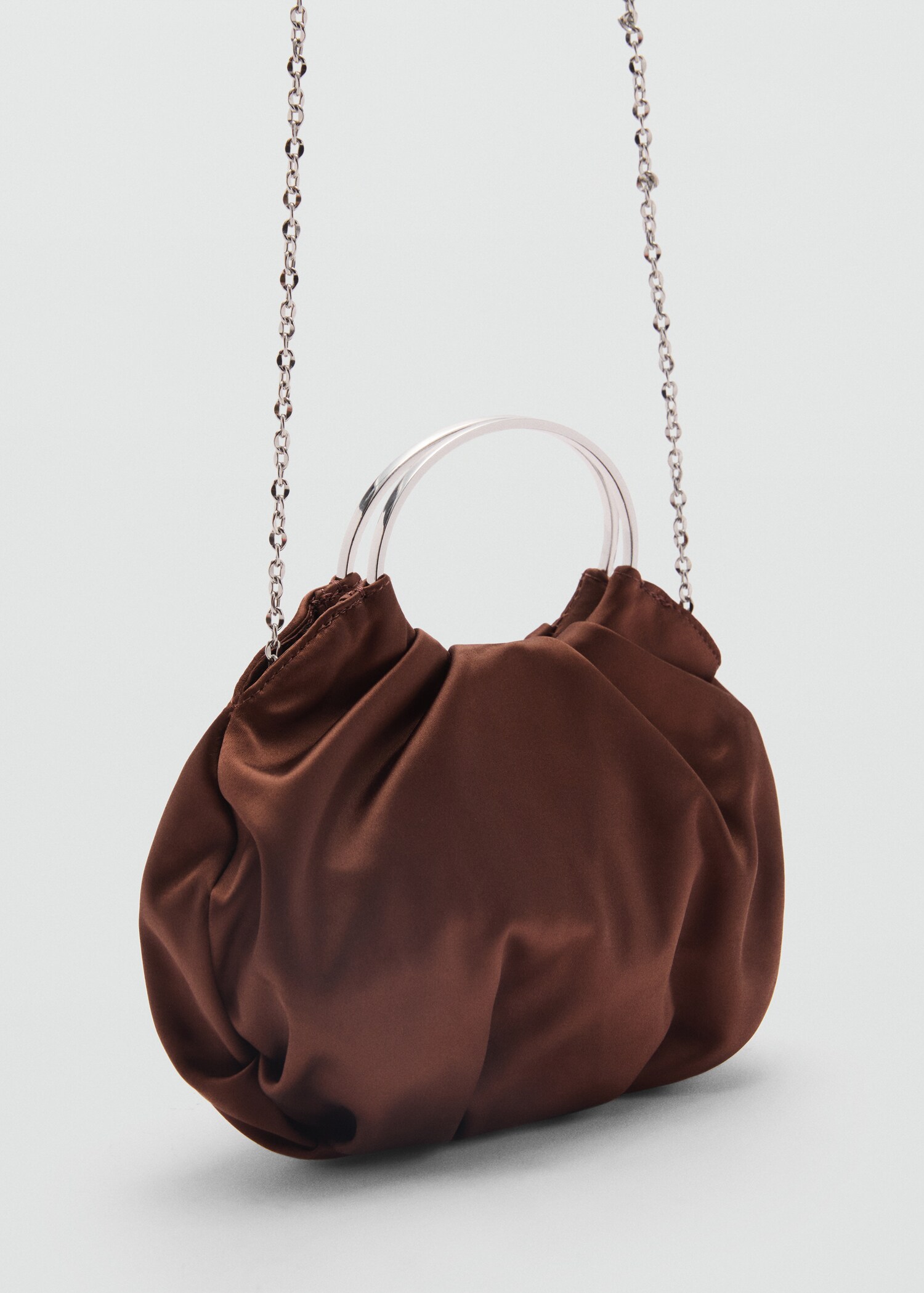 Satin bag with metal ring - Medium plane