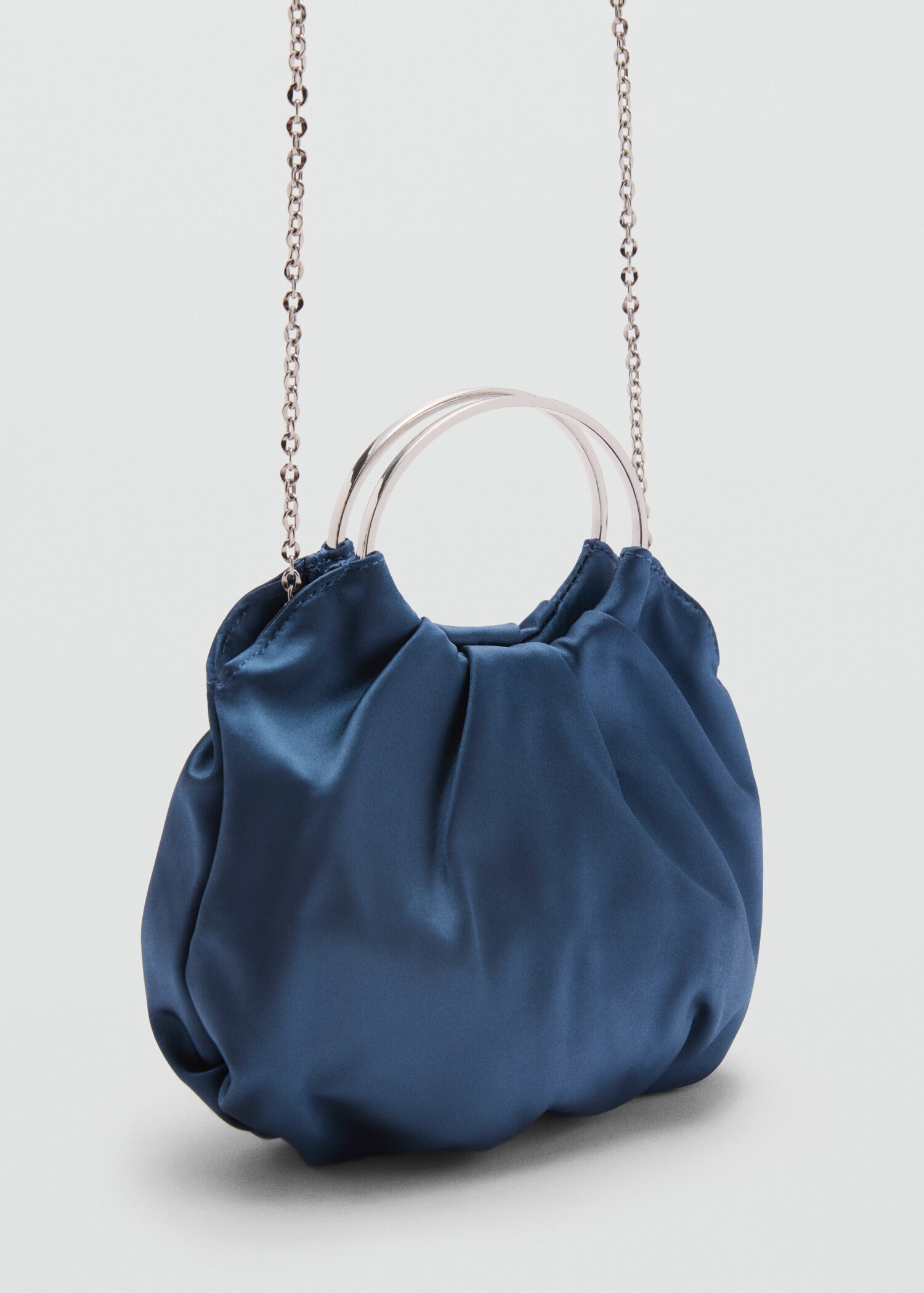 Satin bag with metal ring - Medium plane