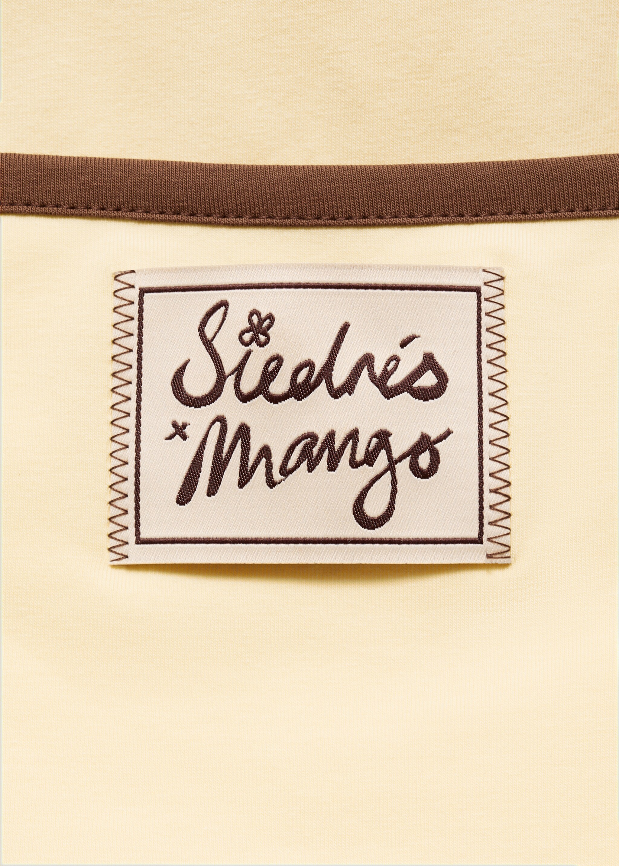 Contrasting print dress - Details of the article 0, Vanilla. Ref: 77070626-00.