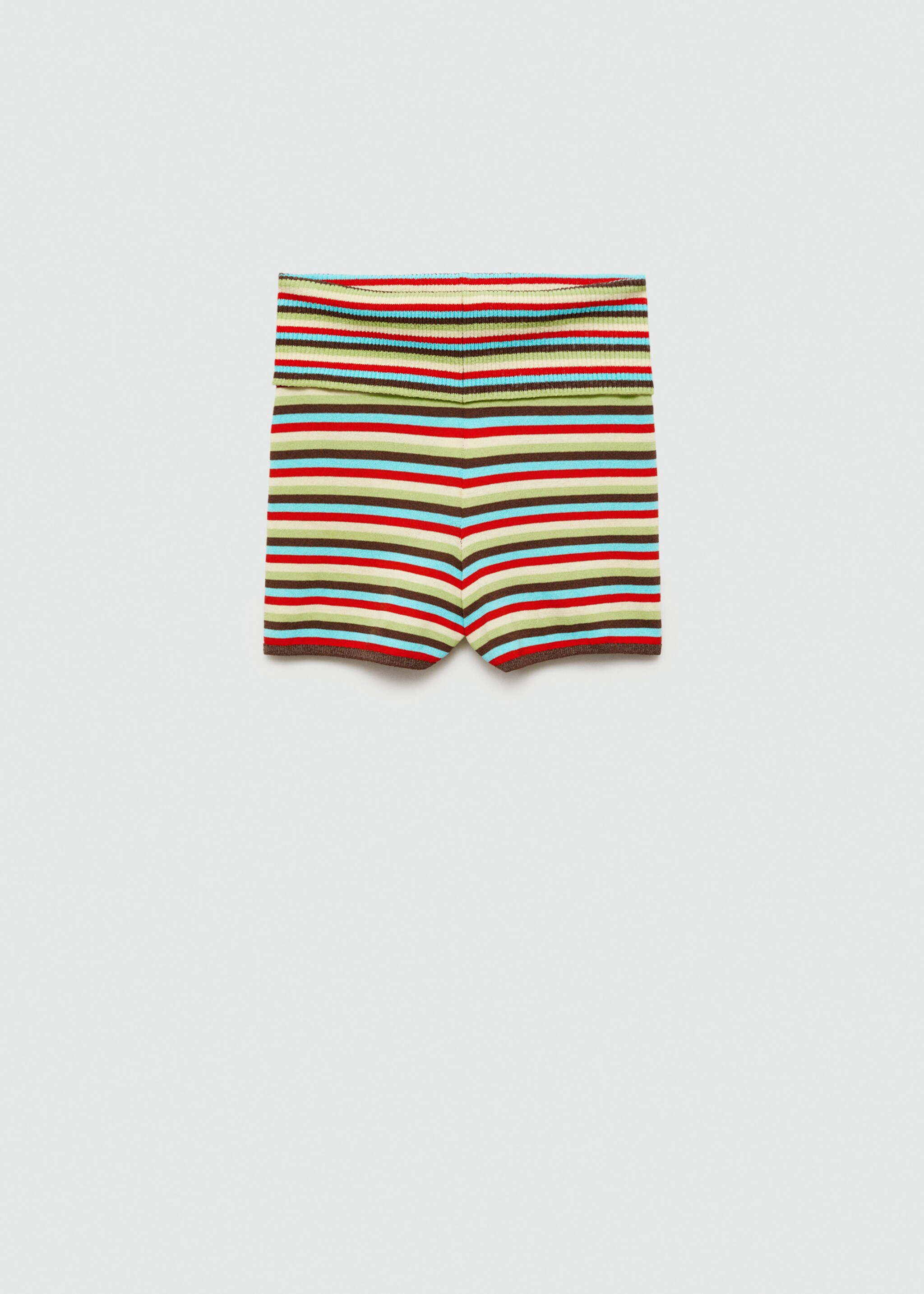 Striped knitted shorts - Article without model