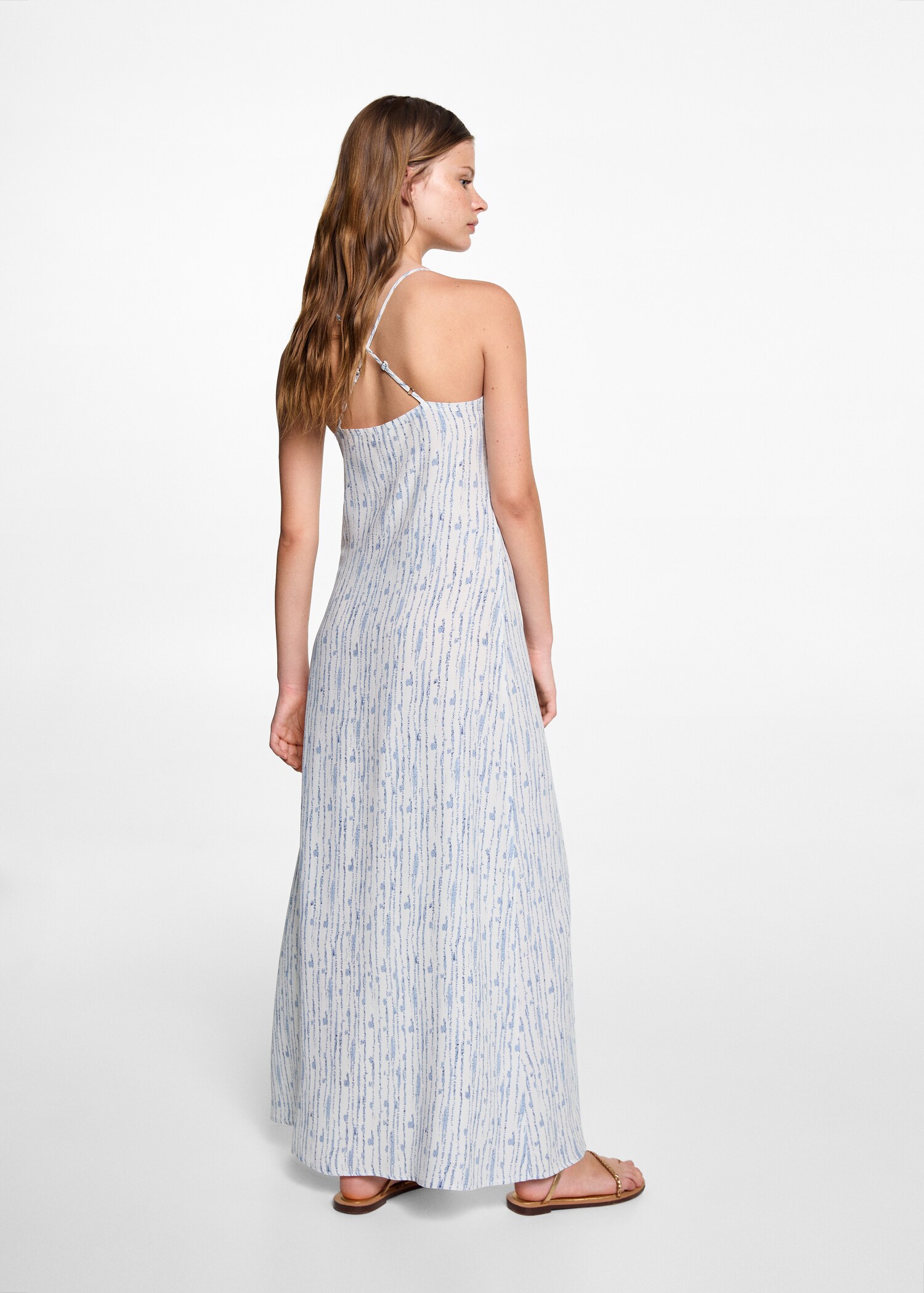 Long printed dress - Reverse of the article