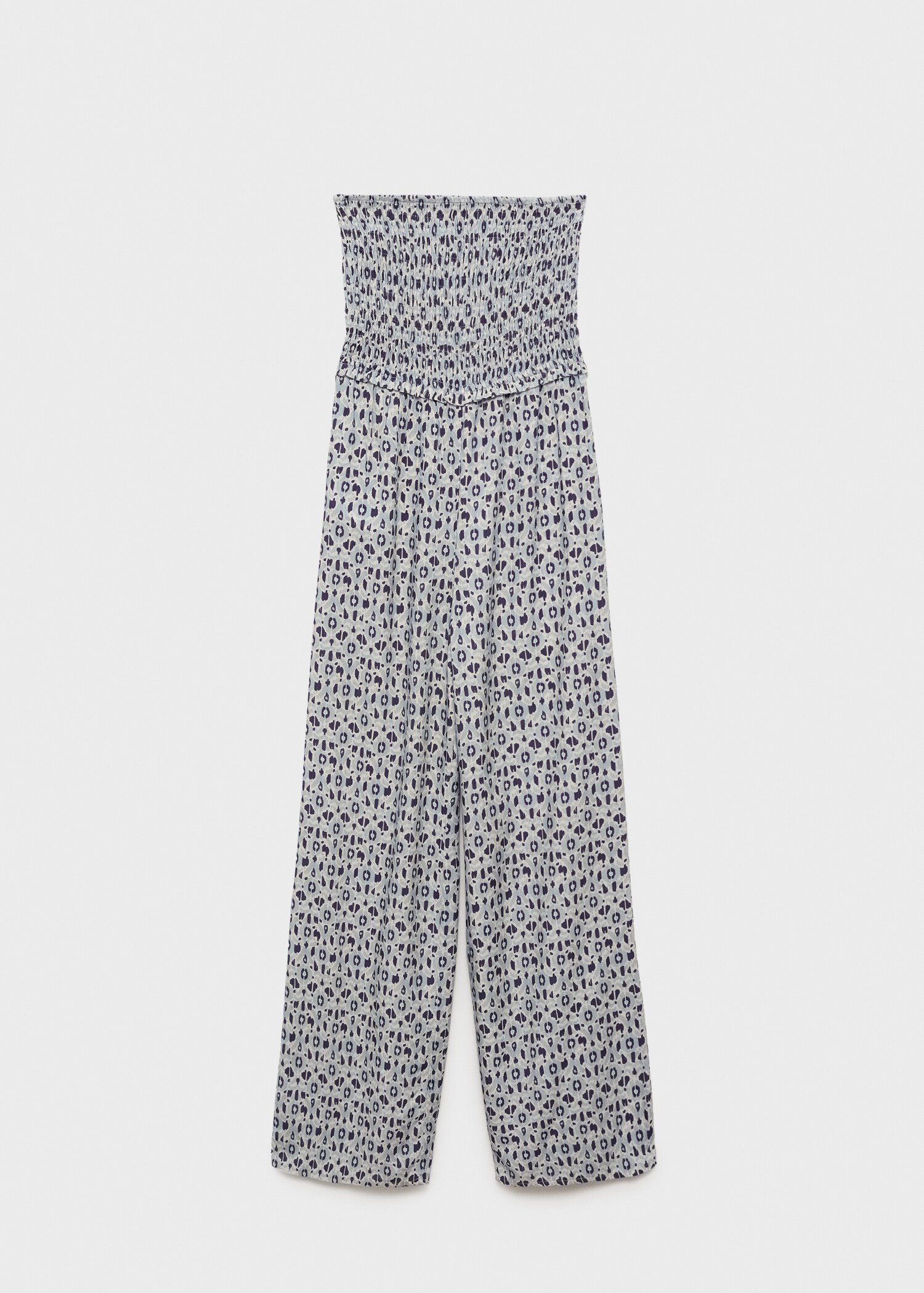 Printed strapless jumpsuit - Article without model