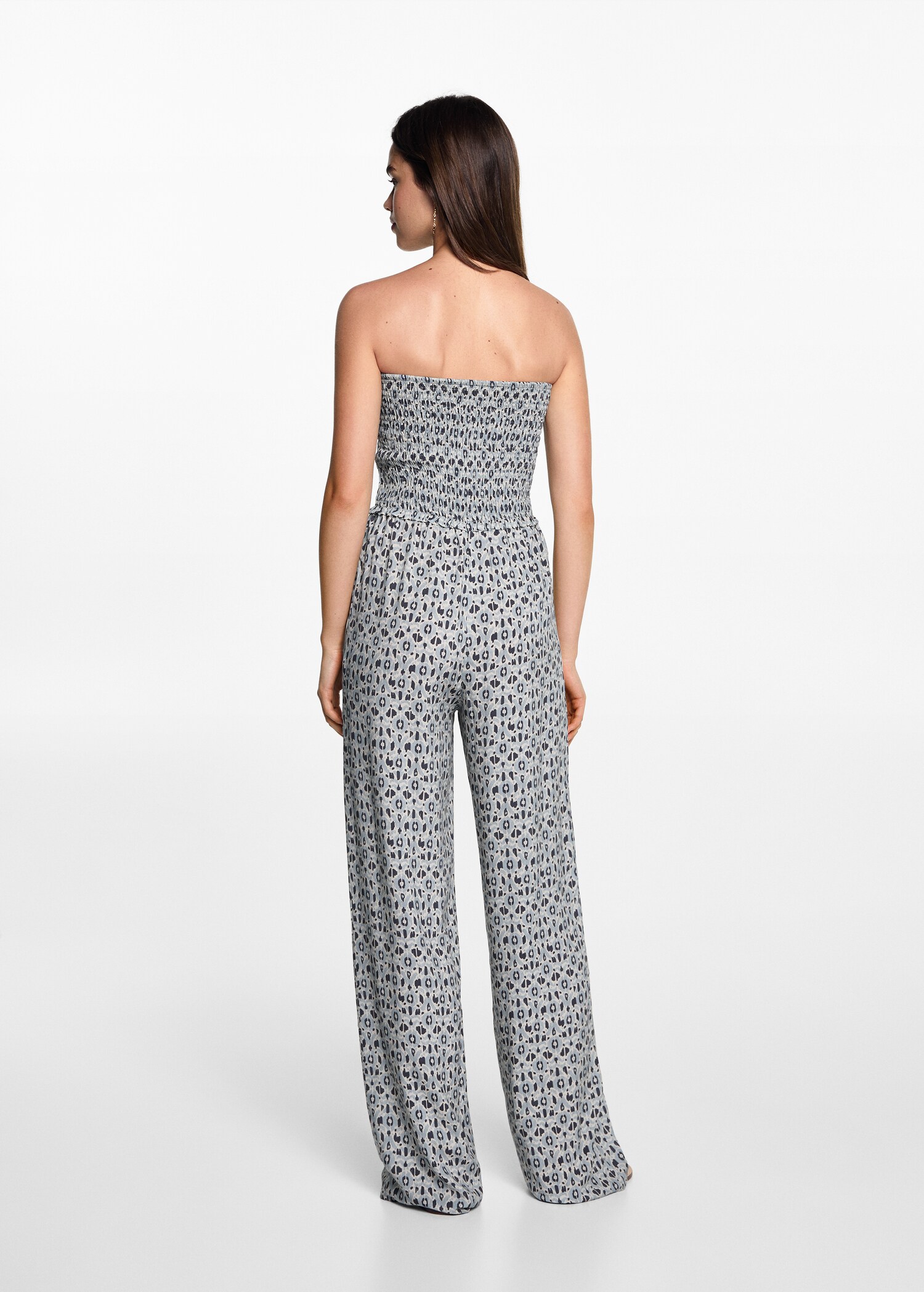 Printed strapless jumpsuit - Reverse of the article