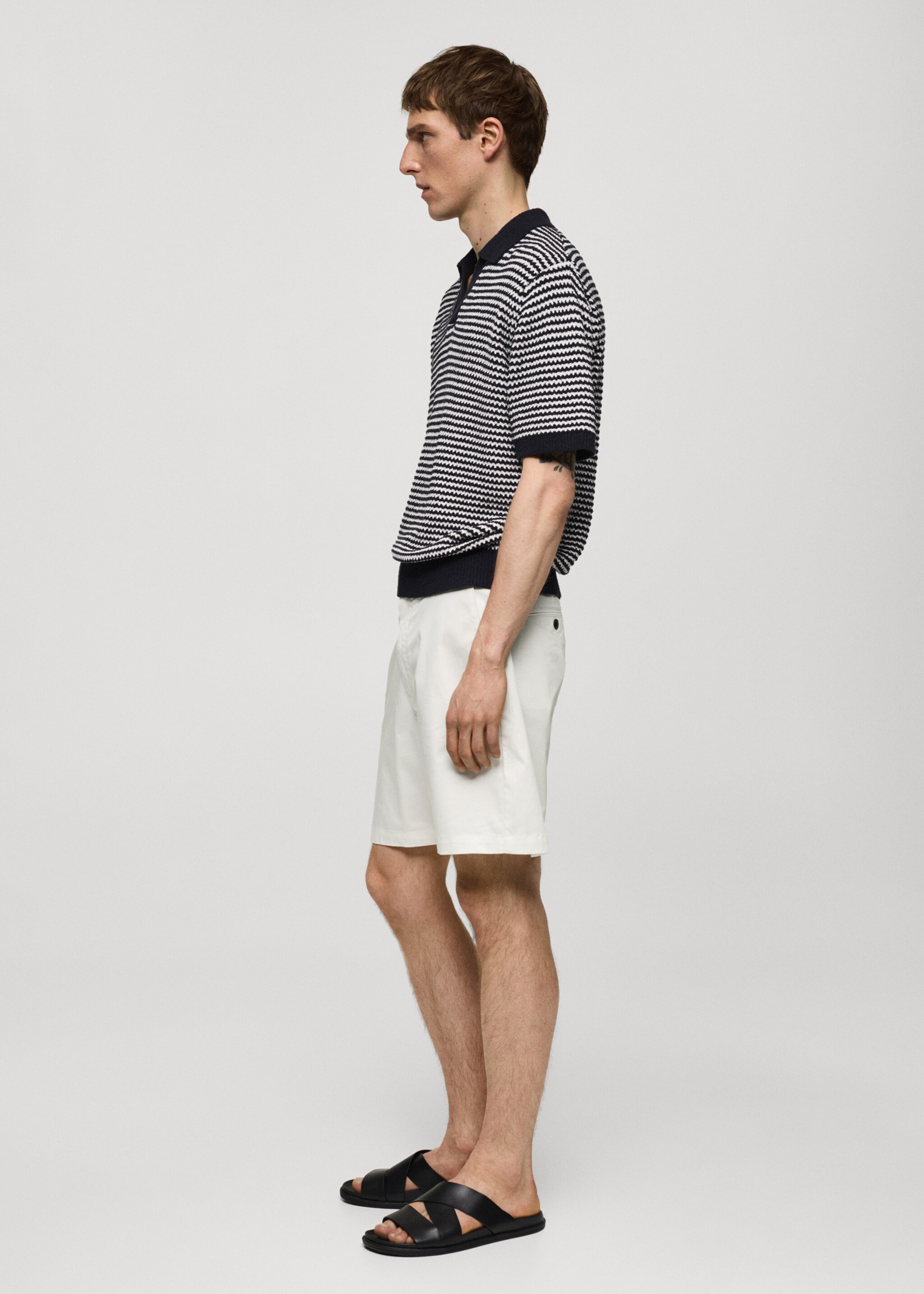 Slim Fit-Bermudashorts aus Baumwolle - Detail des Artikels 2