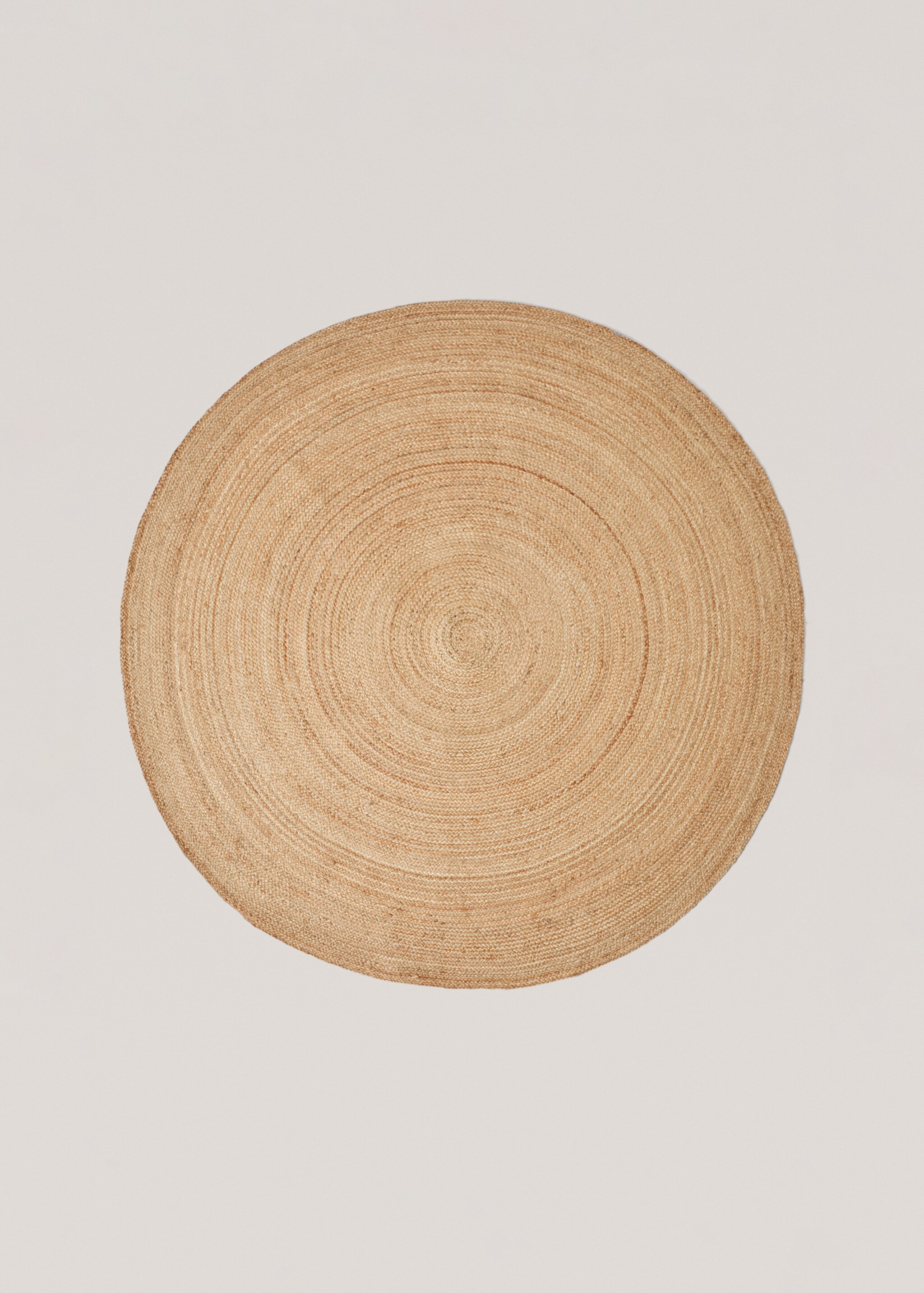 Medium natural fibre round rug - Article without model, Beige. Ref: 77071008-00.