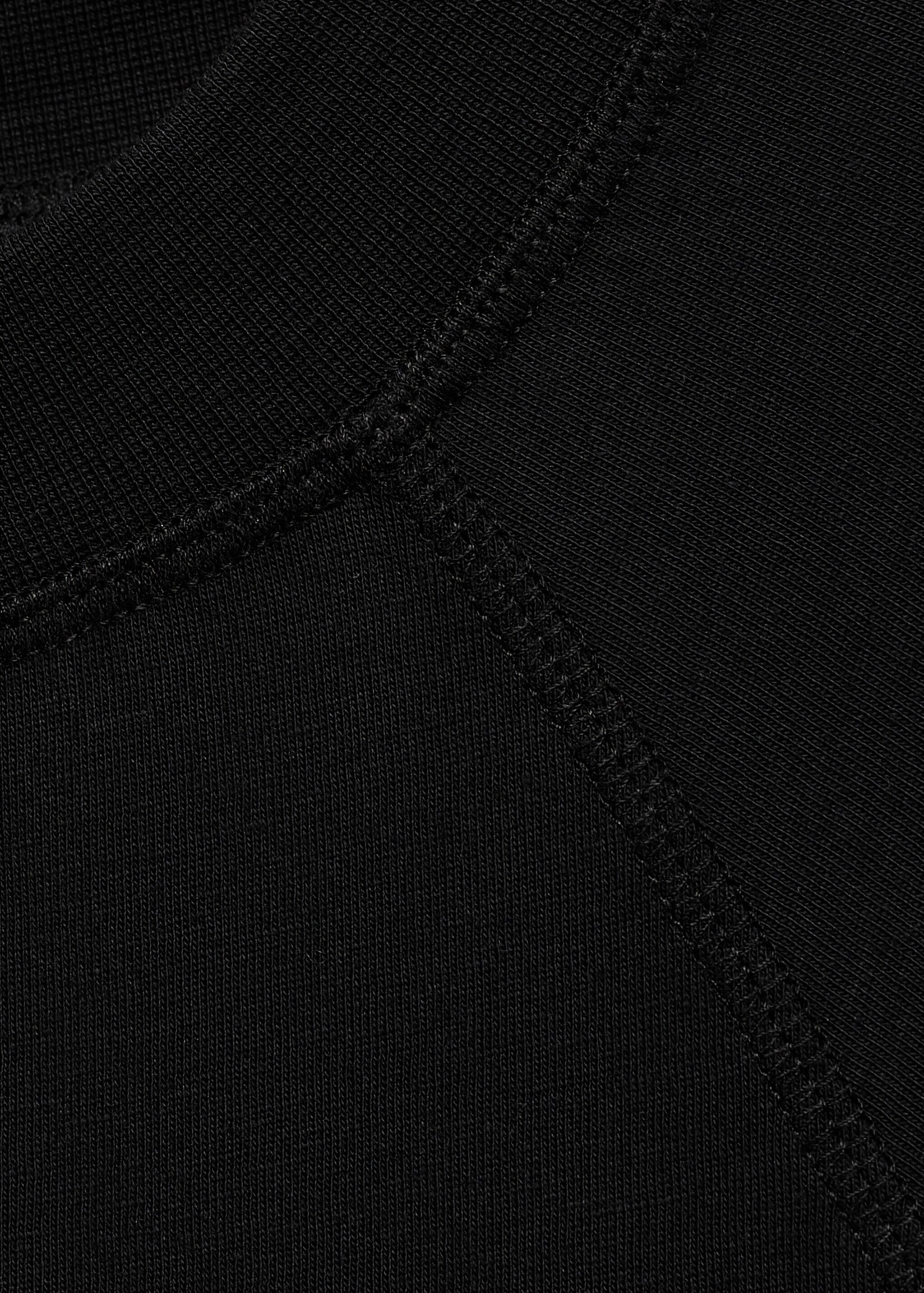Cotton T-shirt with seams - Details of the article 8, Black. Ref: 77071504-00.