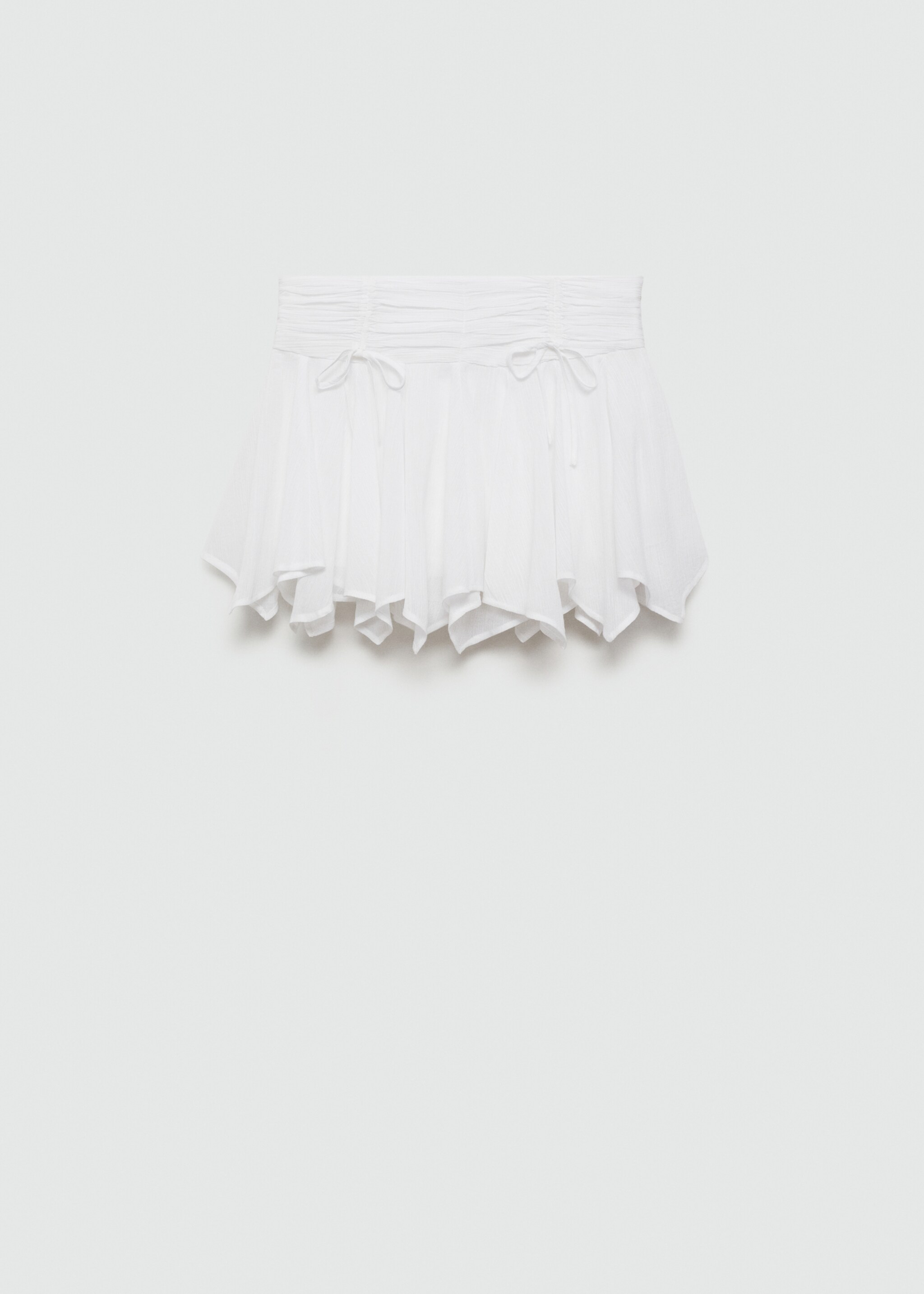 Asymmetrical mini-skirt with bows - Article without model