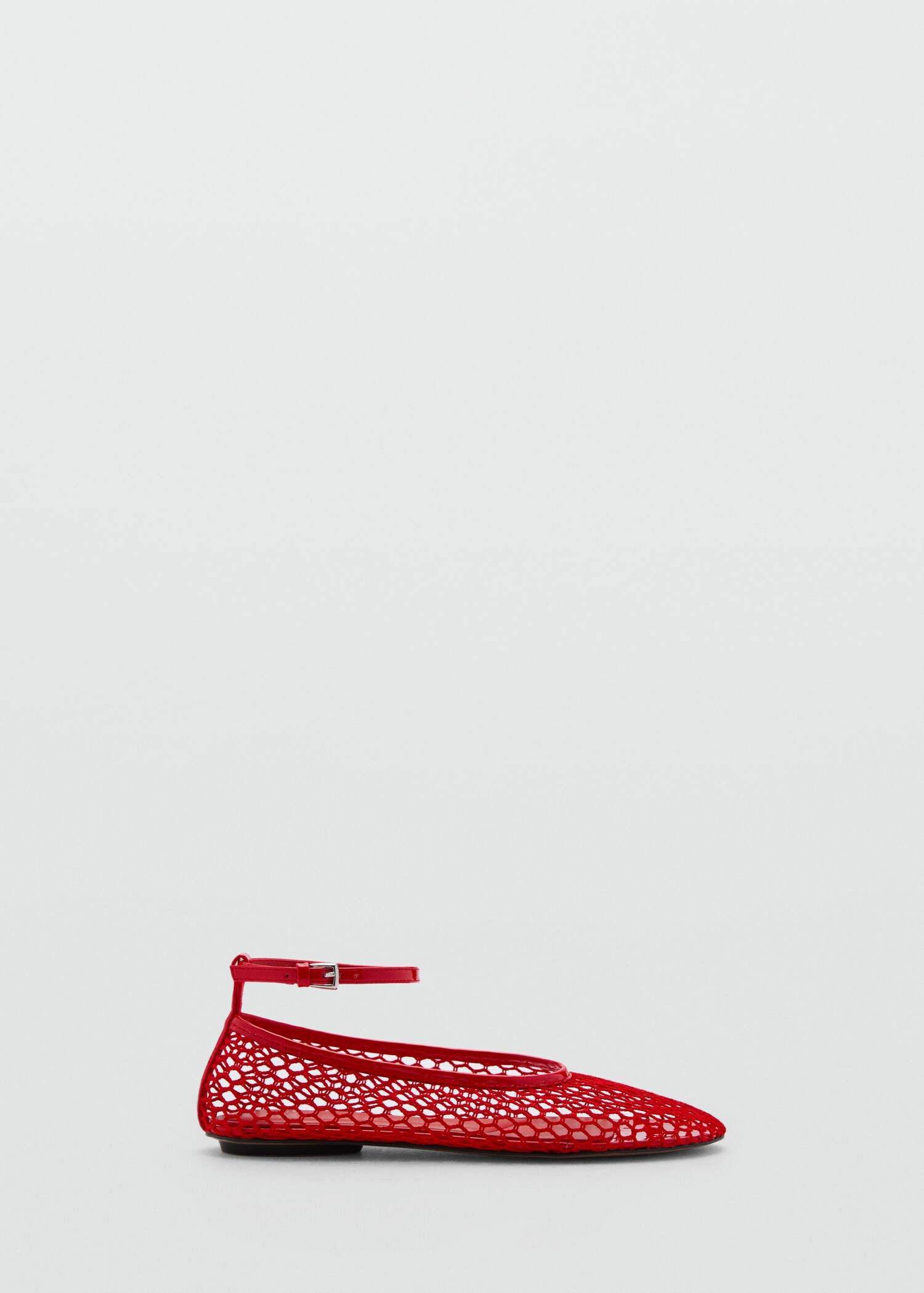 Mesh ballet flats with strap and buckle - Article without model