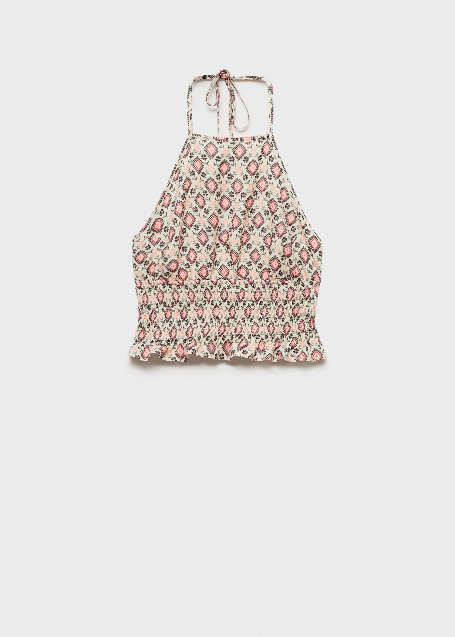 Crop top imprimé emmanchures américaines - Article sans modèle