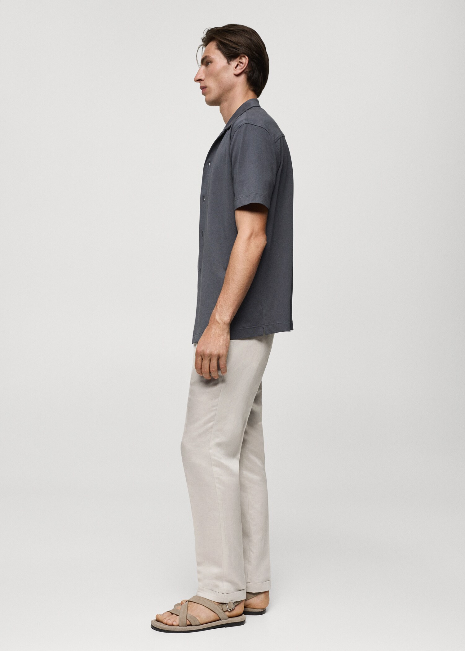 Broek van linnen en tencel met koord - Detail van het artikel 2