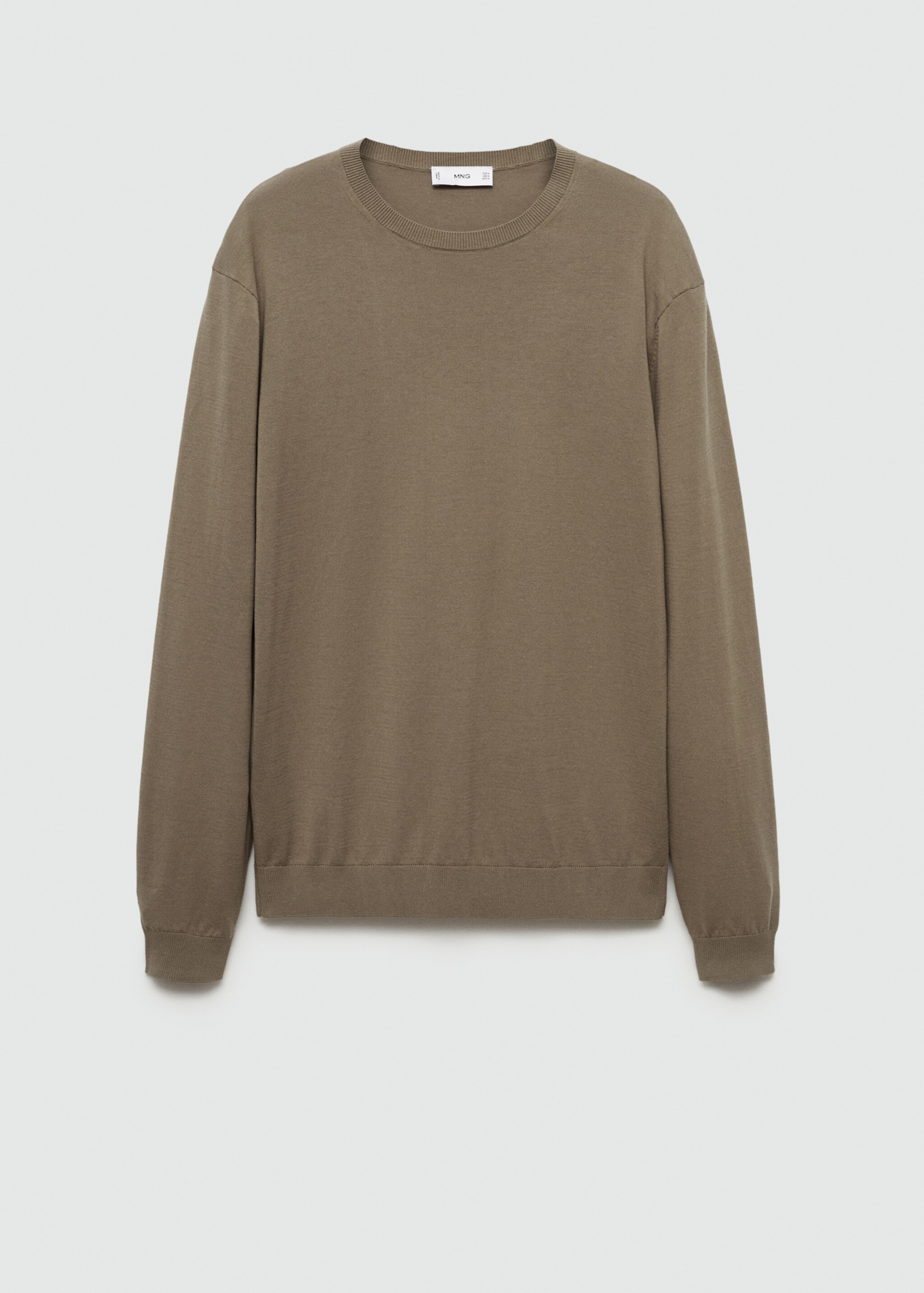 Sweter ze 100% bawełnianej cienkiej dzianiny - Artykuł bez modela/modelki, Średni Brązowy. Ref: 77072537-00.