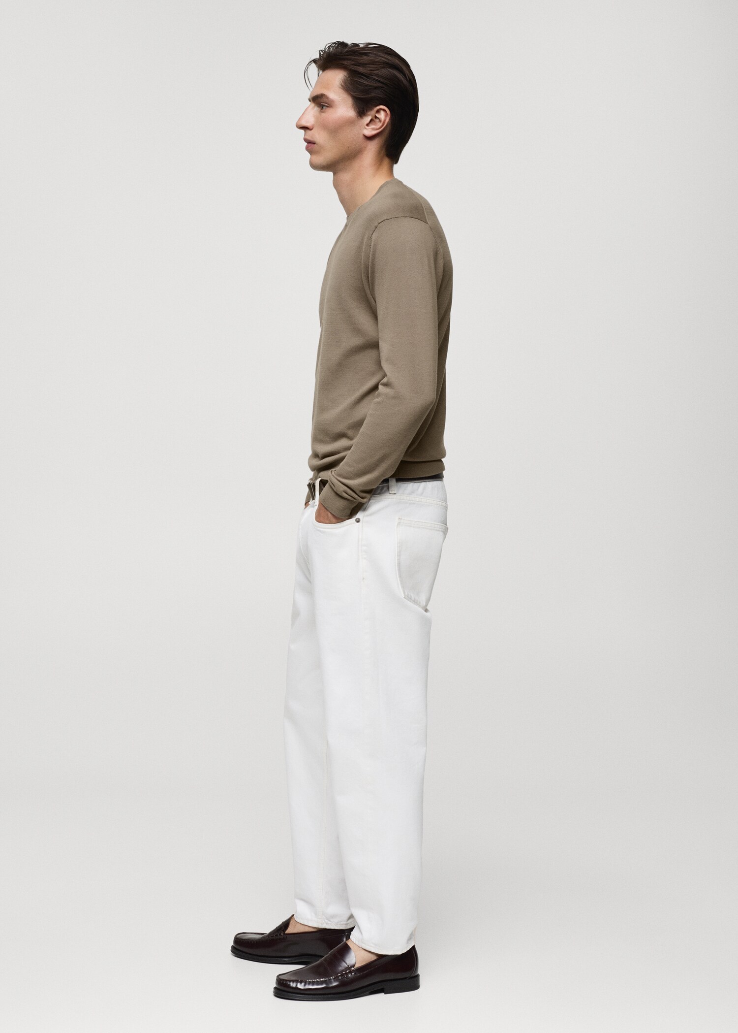 100% cotton fine-knit sweater - Details of the article 2