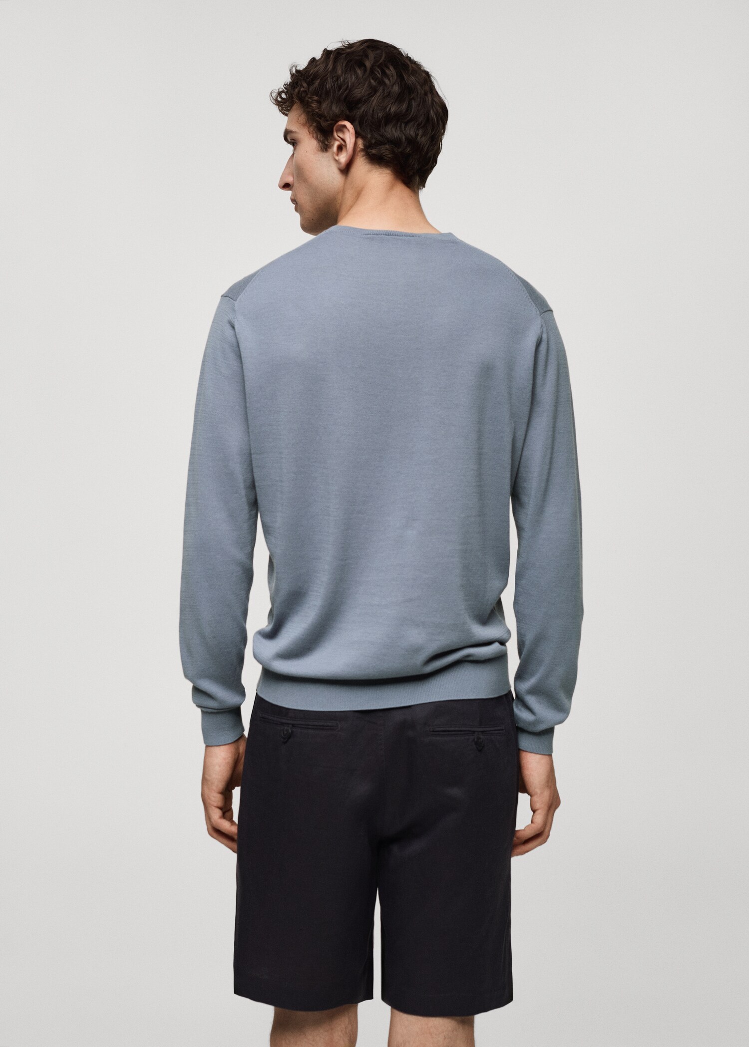 100% cotton fine-knit sweater - Reverse of the article