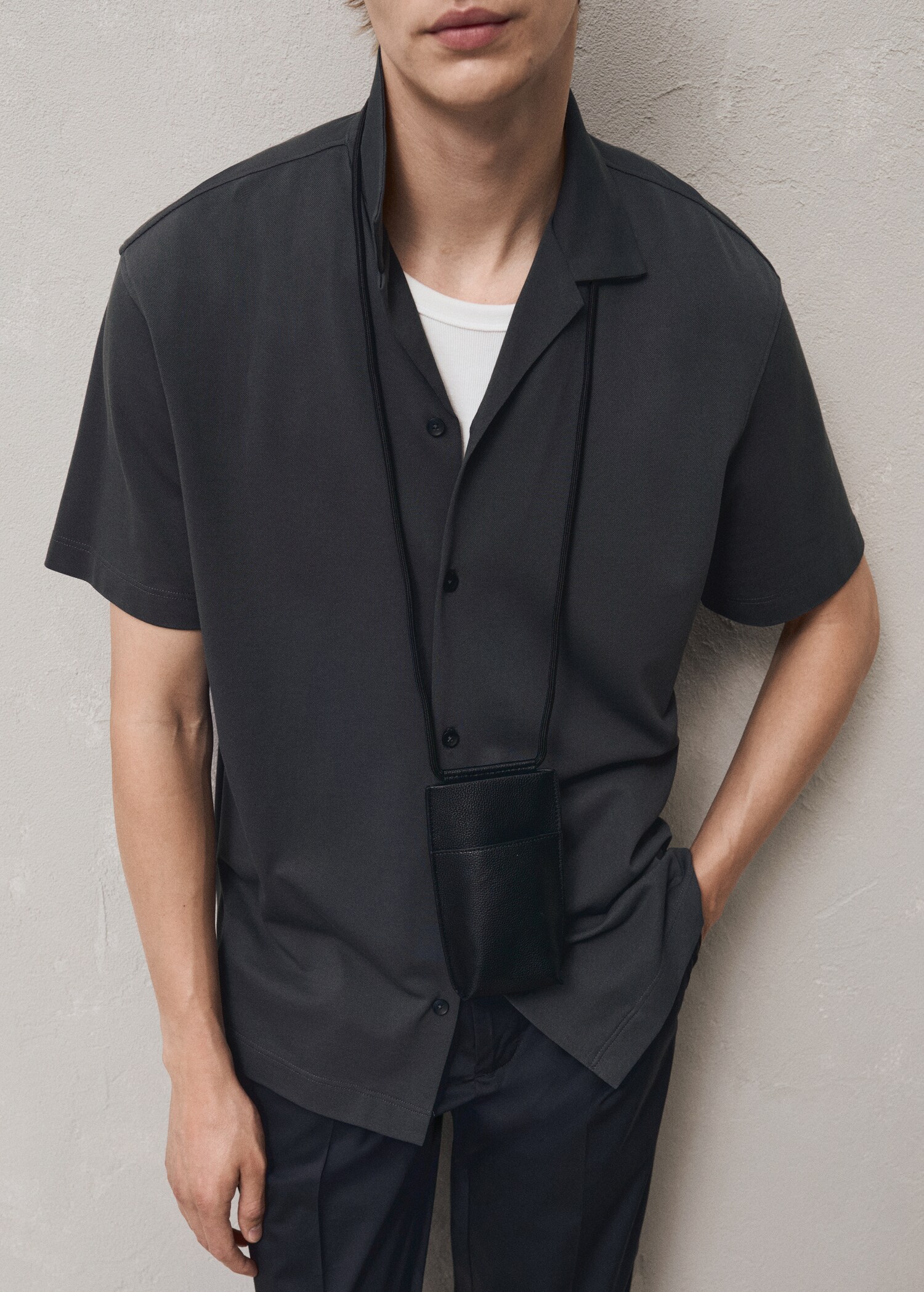 Bowling collar cotton shirt - Details of the article 3