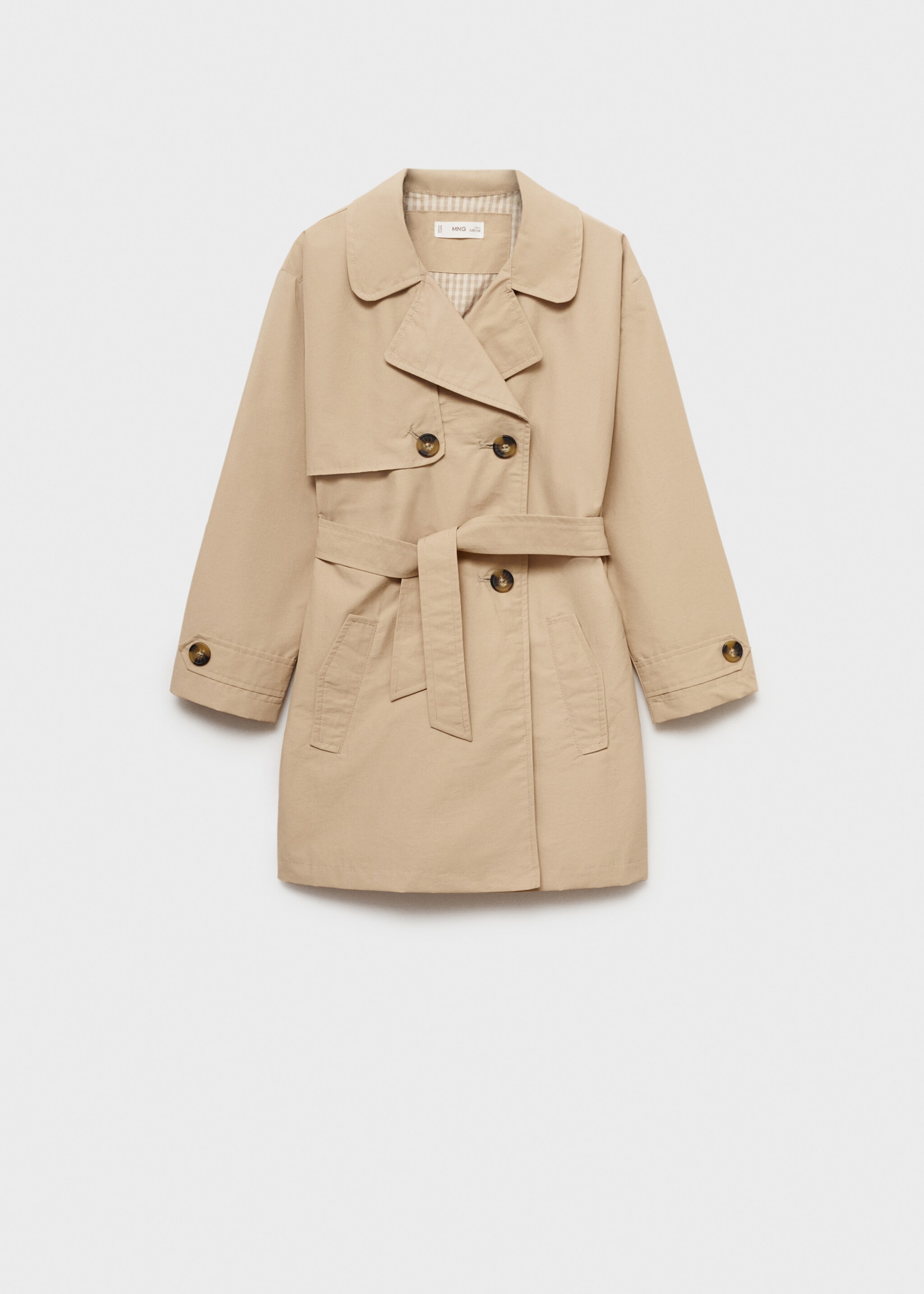 Klassieke trenchcoat met ceintuur - Artikel zonder model, Licht/Pastelgrijs. Ref: 77072539-00.