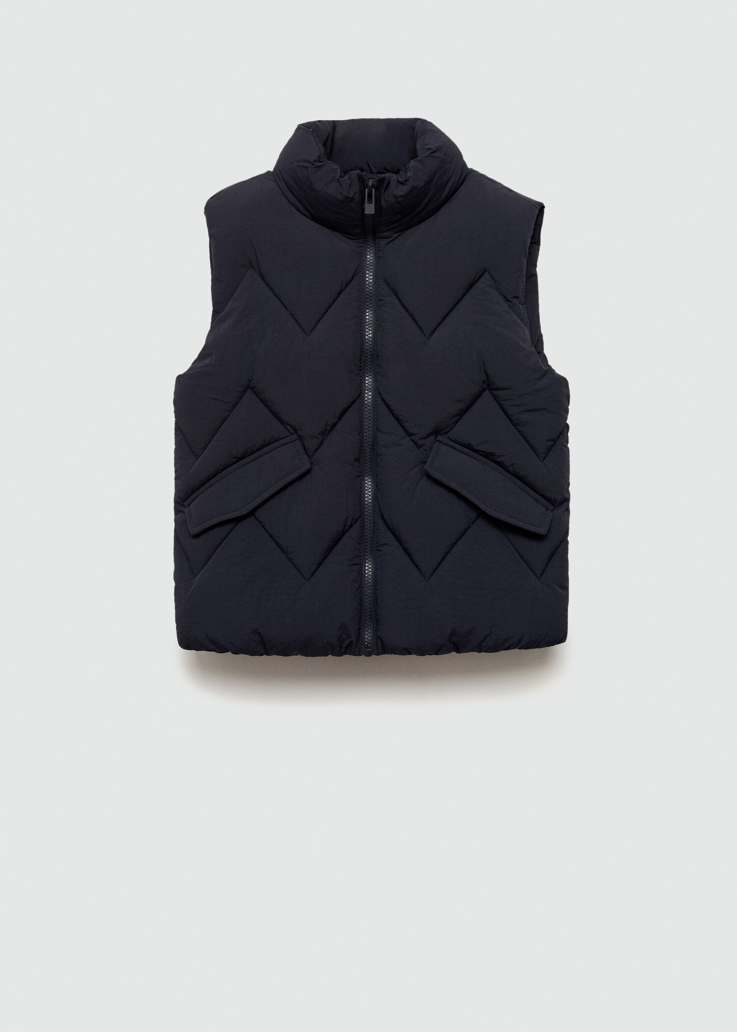 Quilted vest with pockets - Article without model