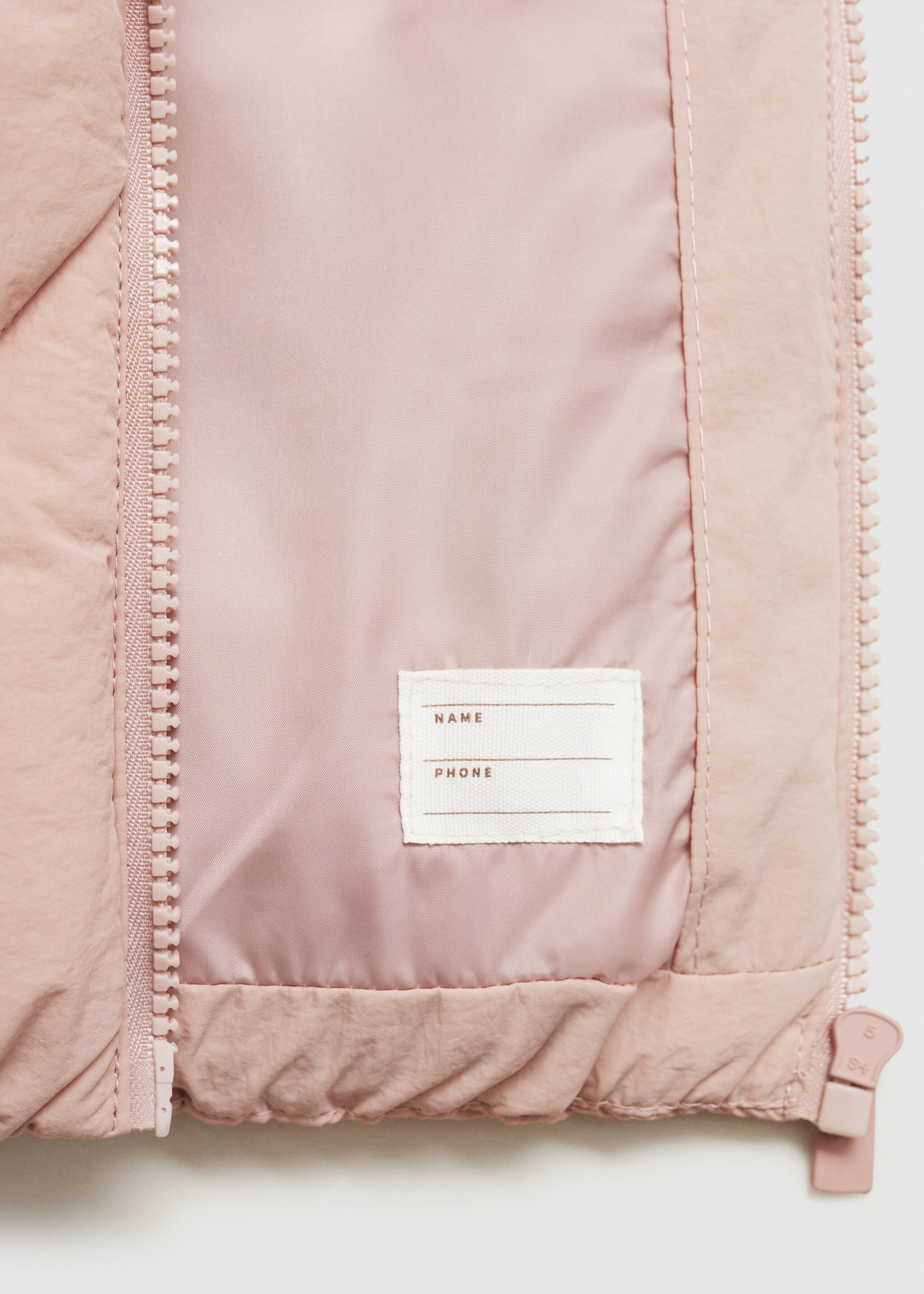Quilted vest with pockets - Details of the article 0, Pink. Ref: 77072540-00.