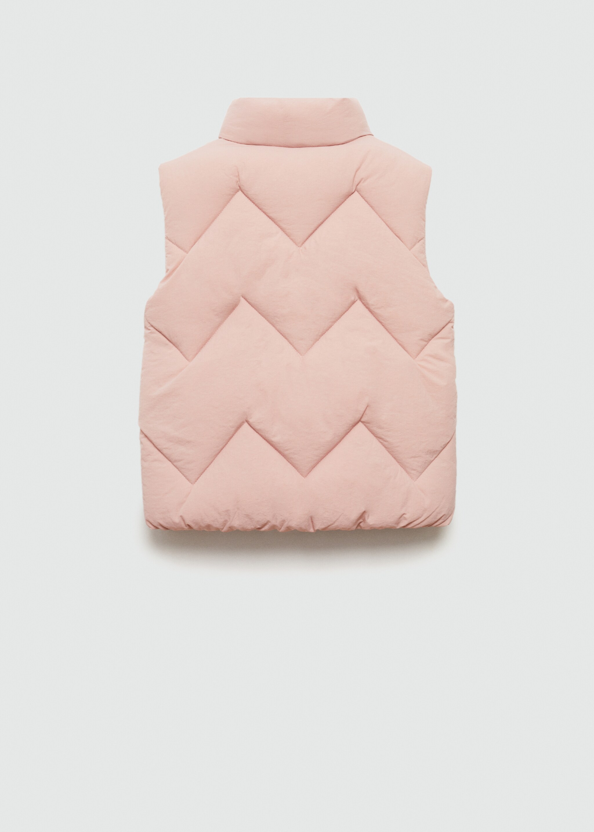 Quilted vest with pockets - Reverse of the article, Pink. Ref: 77072540-00.