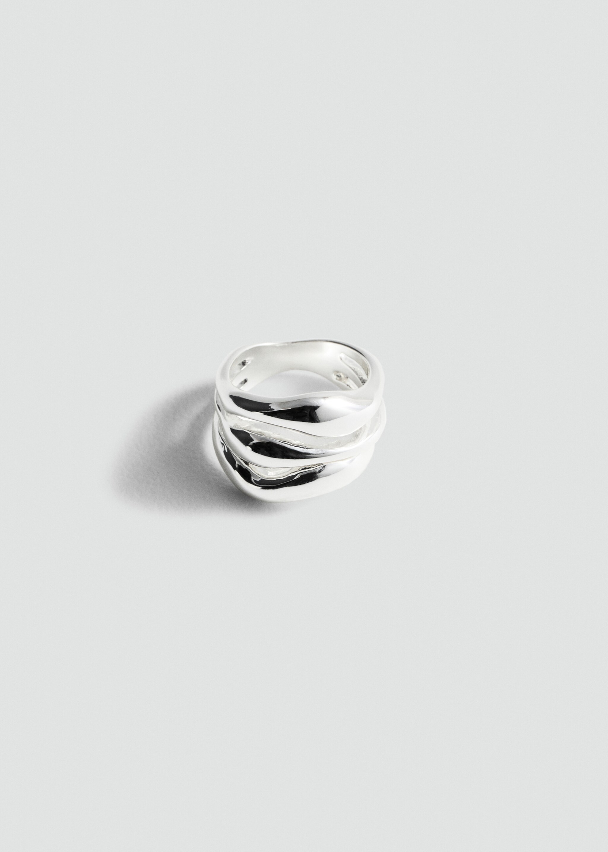 Irregular triple ring - Article without model, Silver. Ref: 77072542-00.