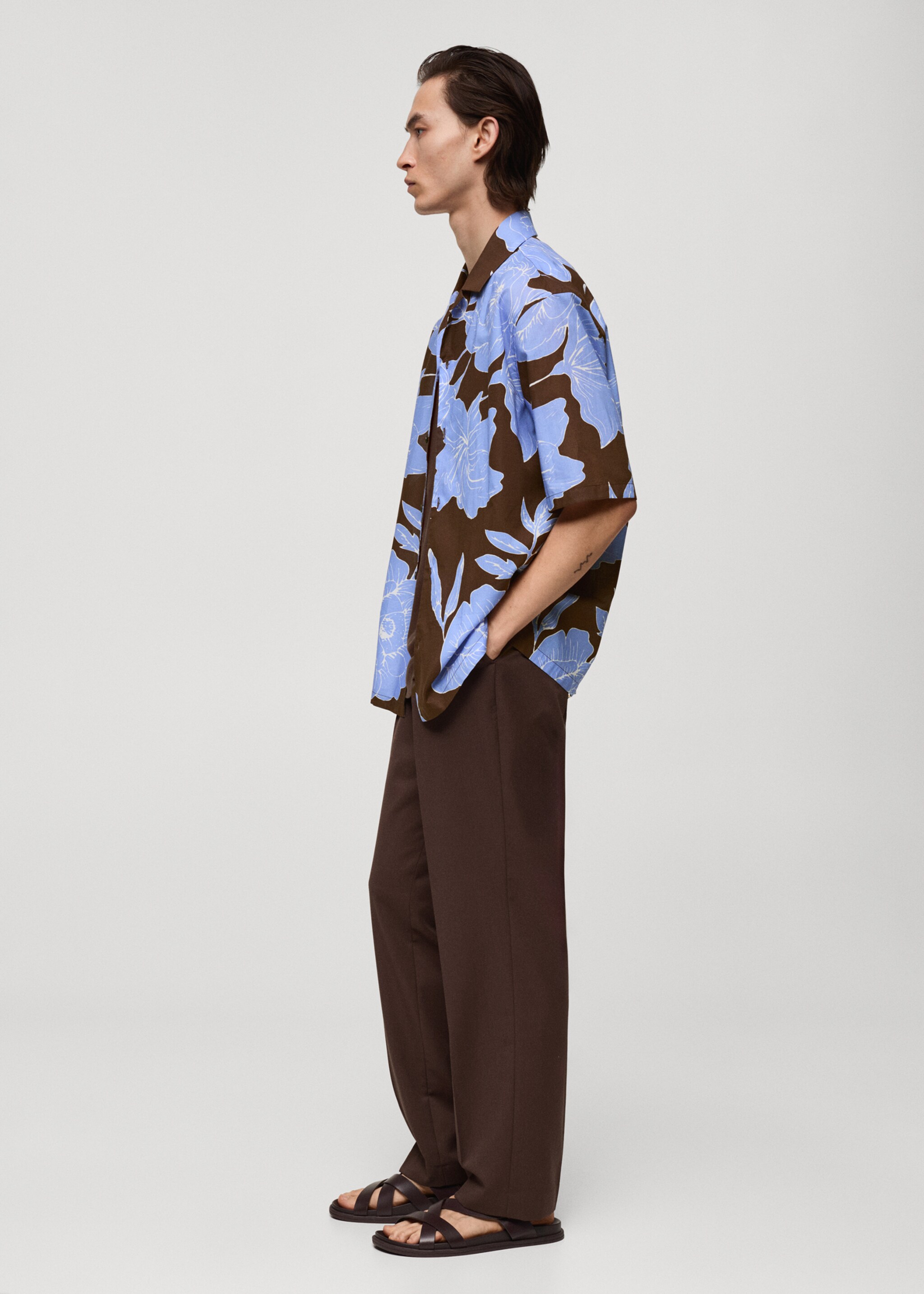 Regular-fit printed cotton shirt - Details of the article 2
