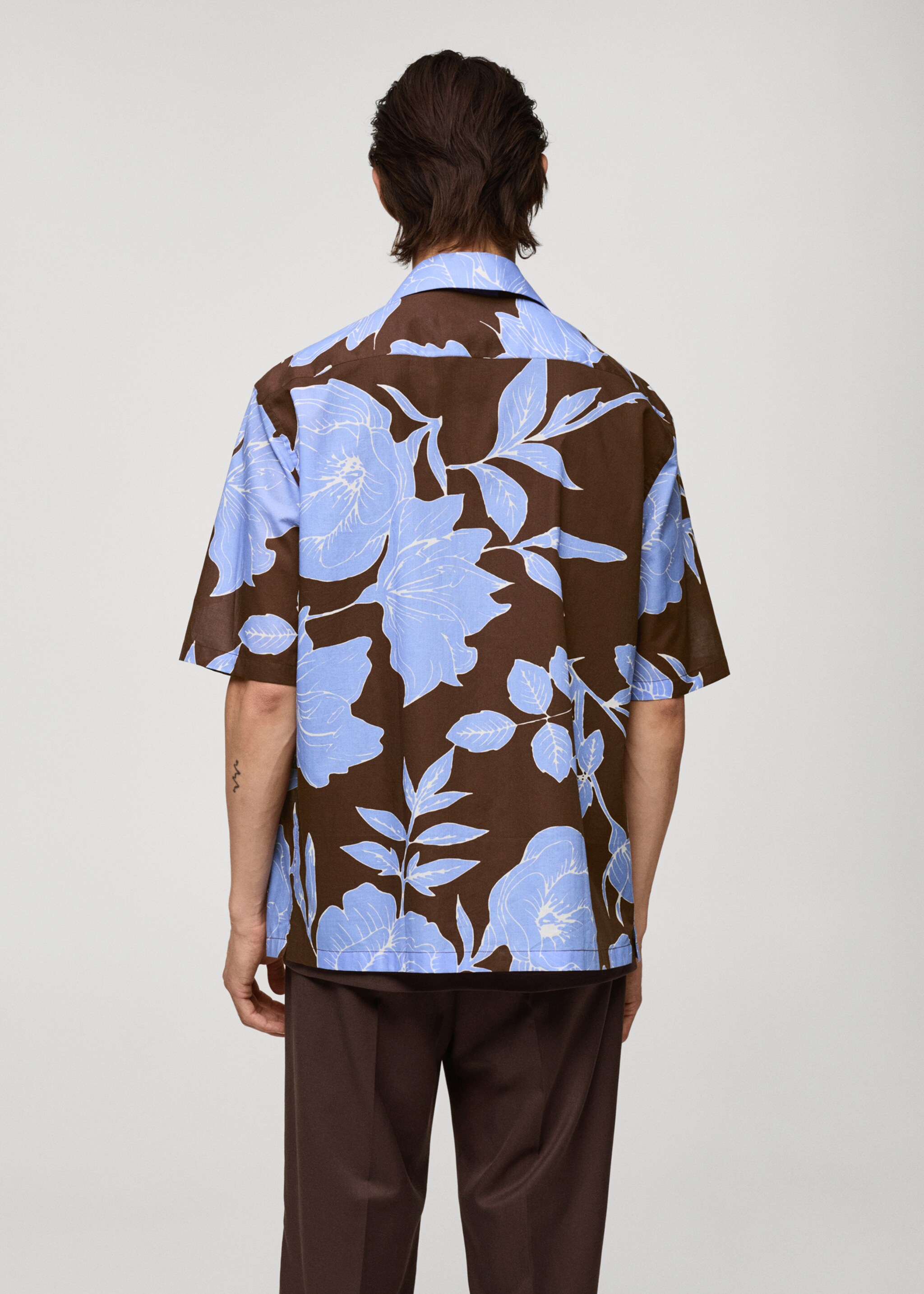 Regular-fit printed cotton shirt - Reverse of the article