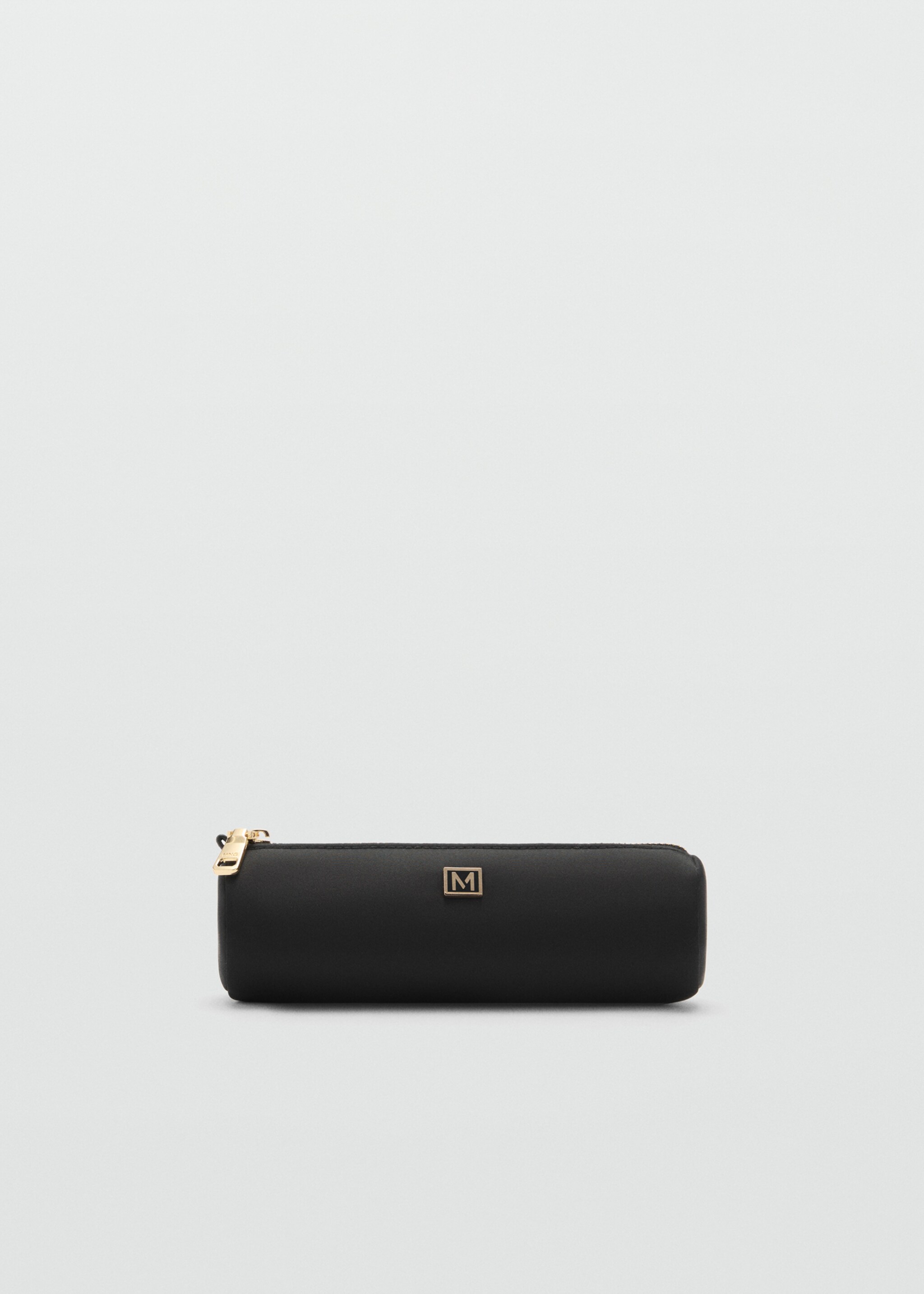 Logo zipped pencil case - Article without model, Black. Ref: 77072548-00.