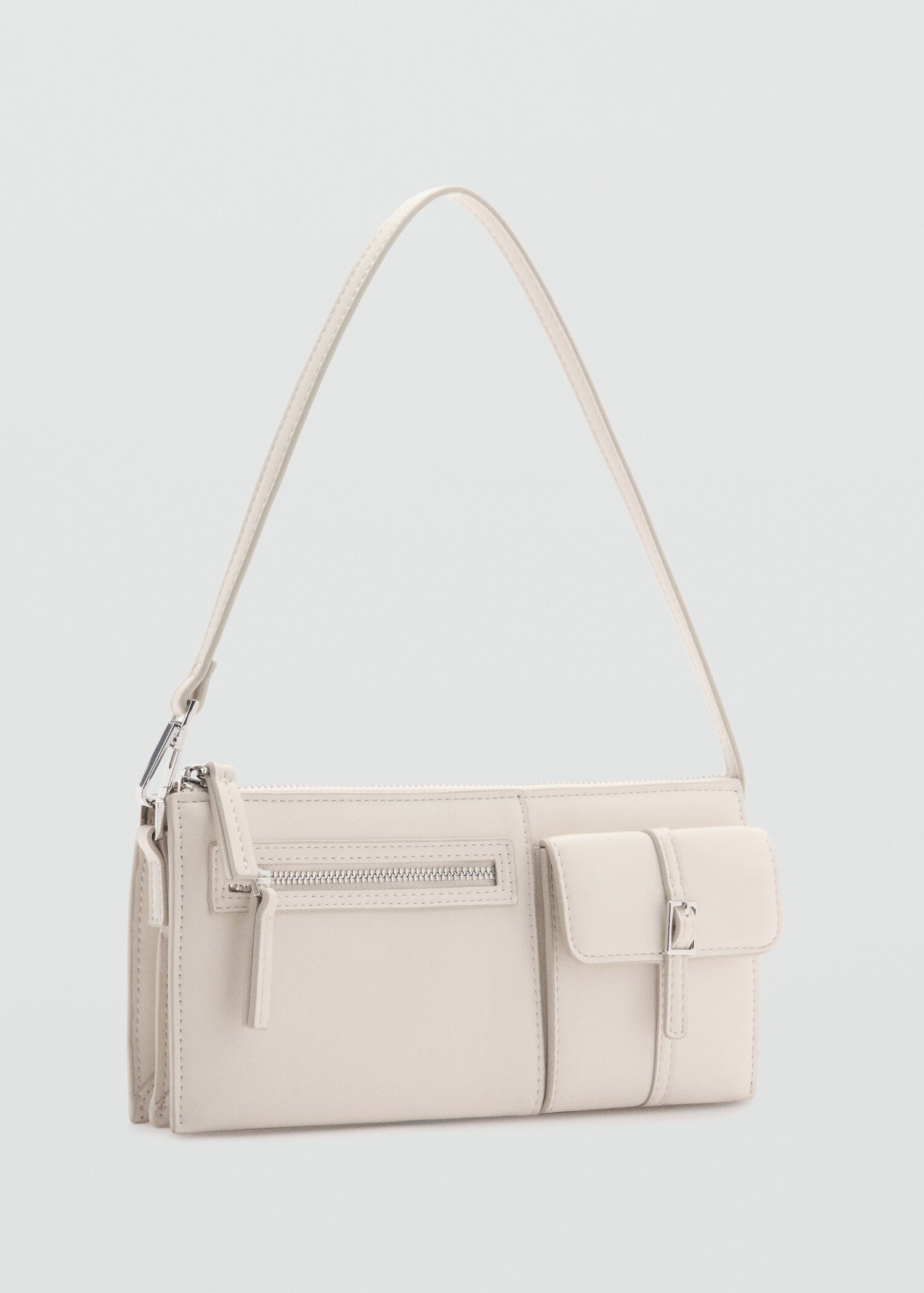 Shoulder bag with pockets - Medium plane