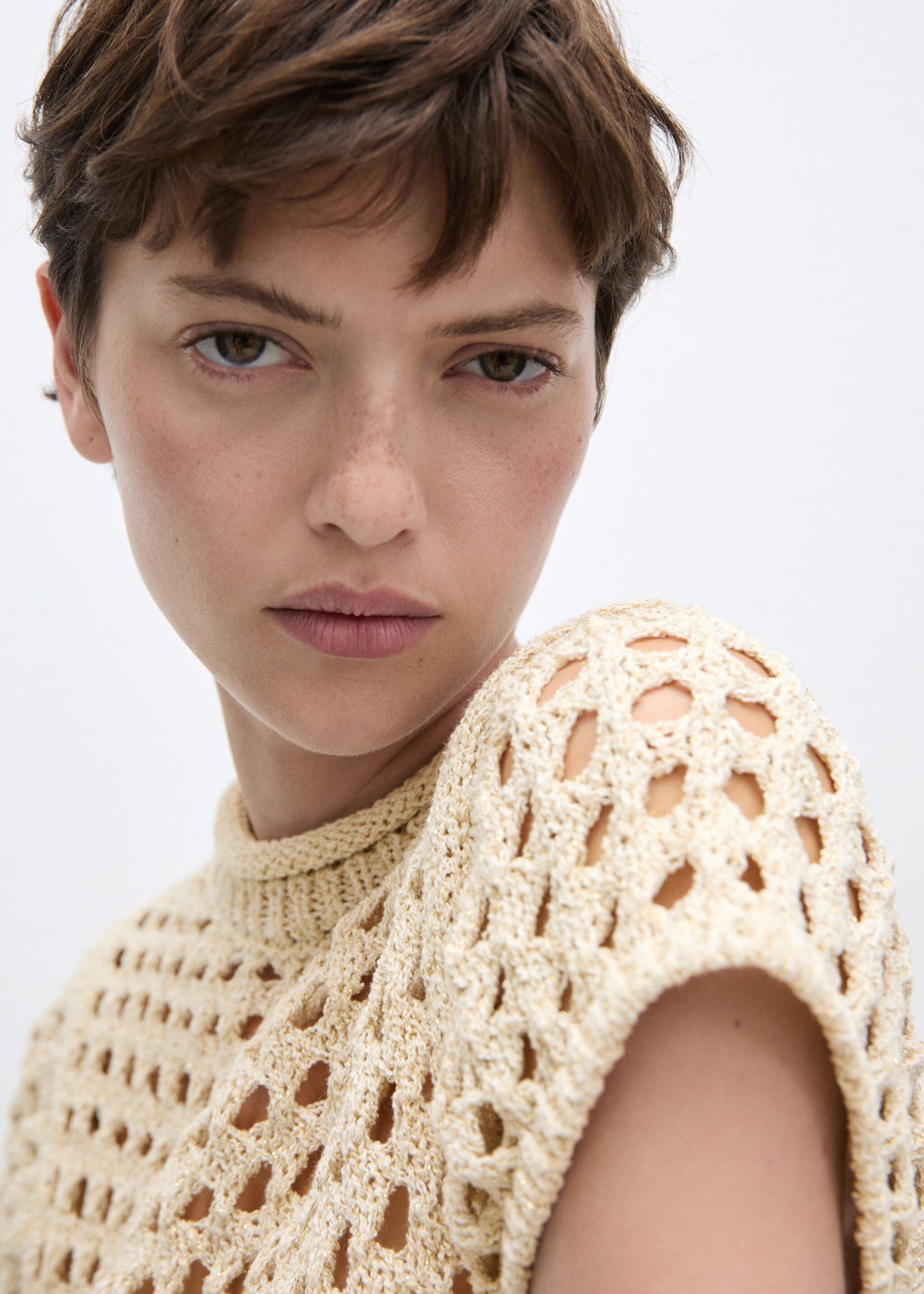 Pull-over ajouré manches courtes - Détail de l'article 1