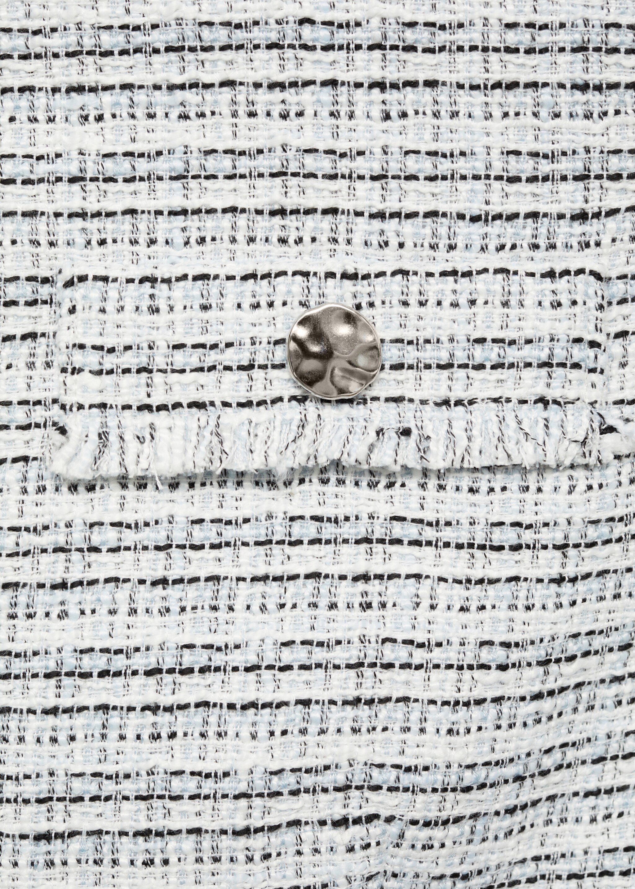 Tweed crop top - Details of the article 0, Blue. Ref: 77072911-00.