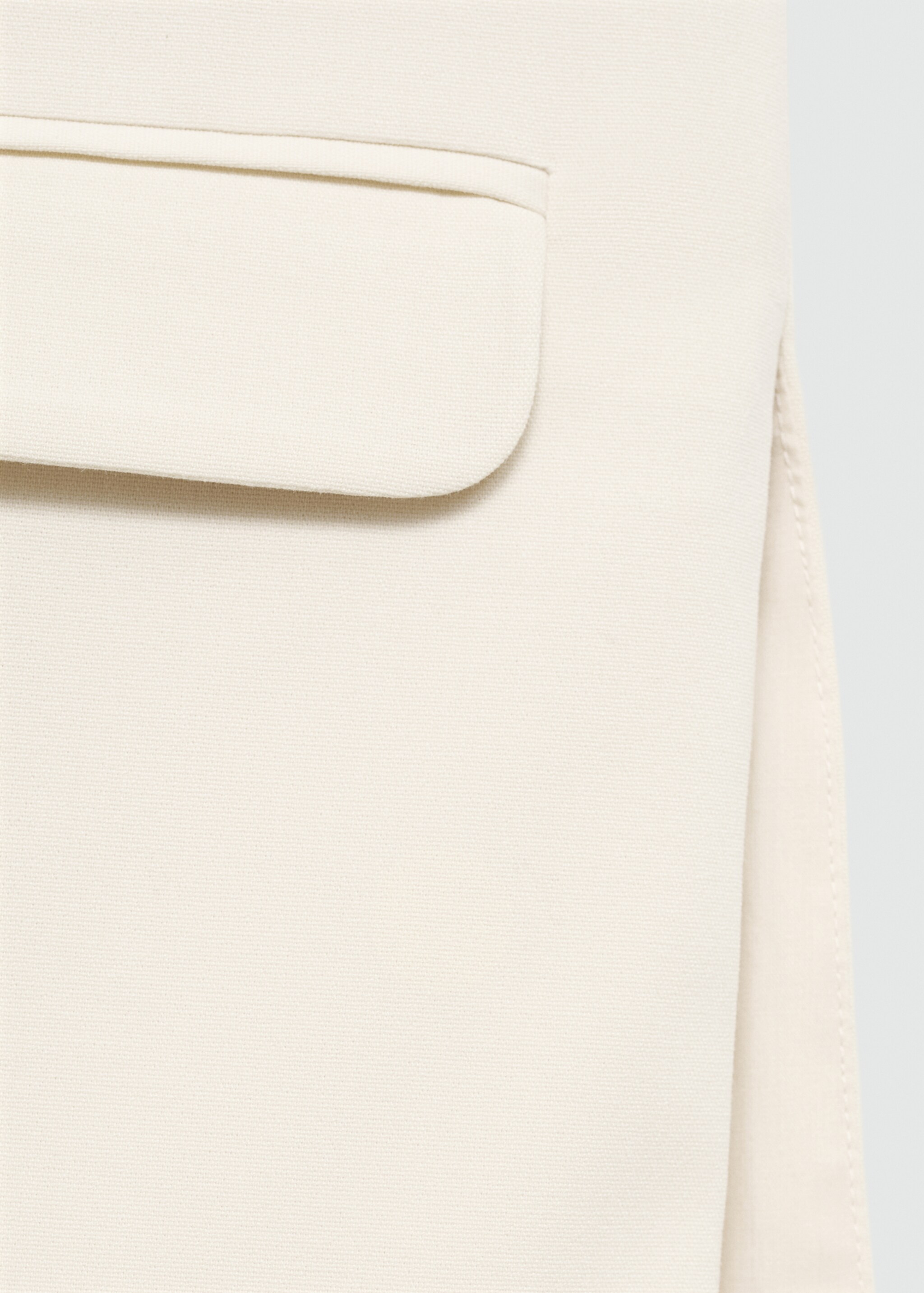 Long gilet with openings - Details of the article 0, Ecru. Ref: 77072912-00.