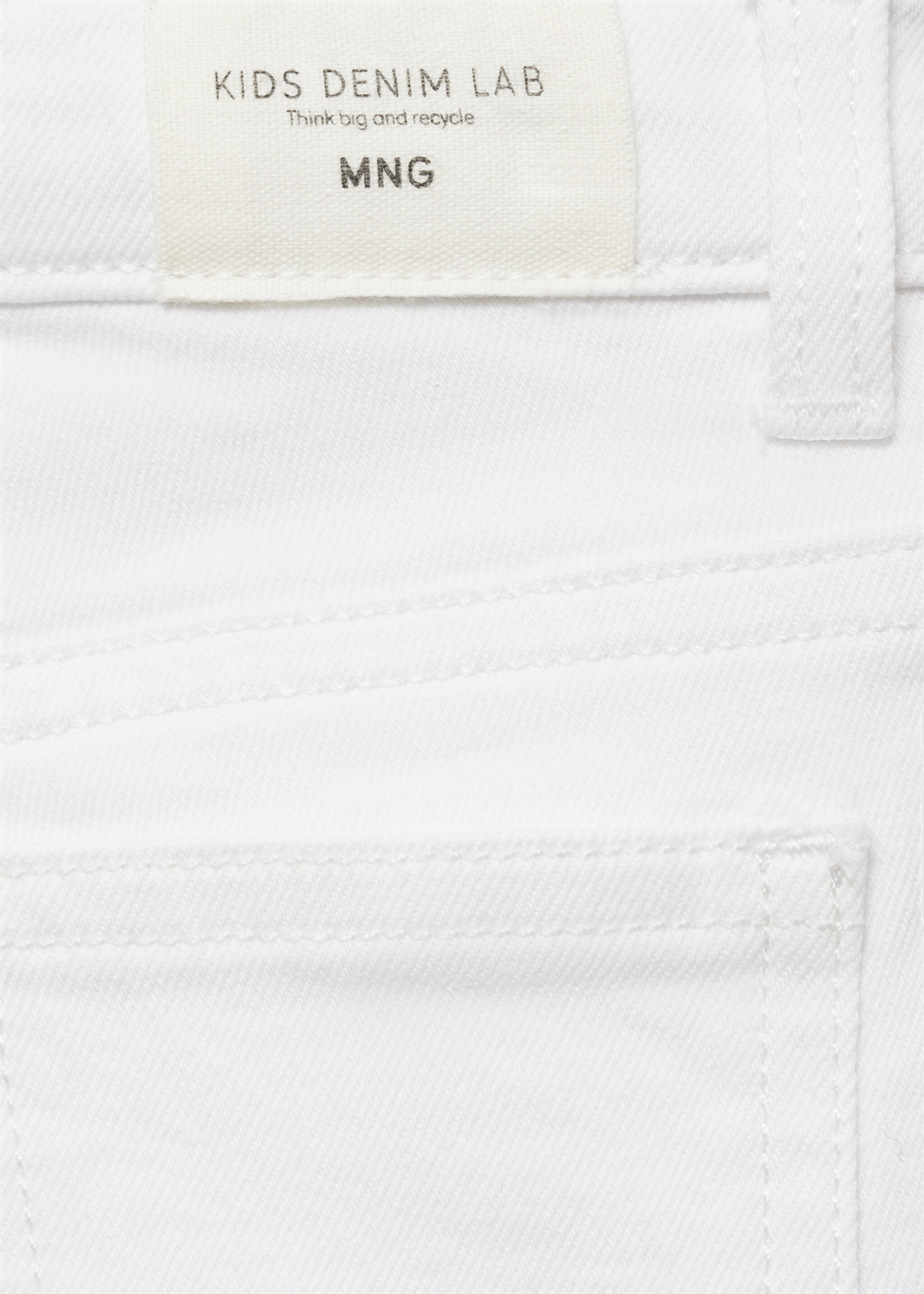 Flared finished jeans - Details of the article 0, White. Ref: 77072913-00.