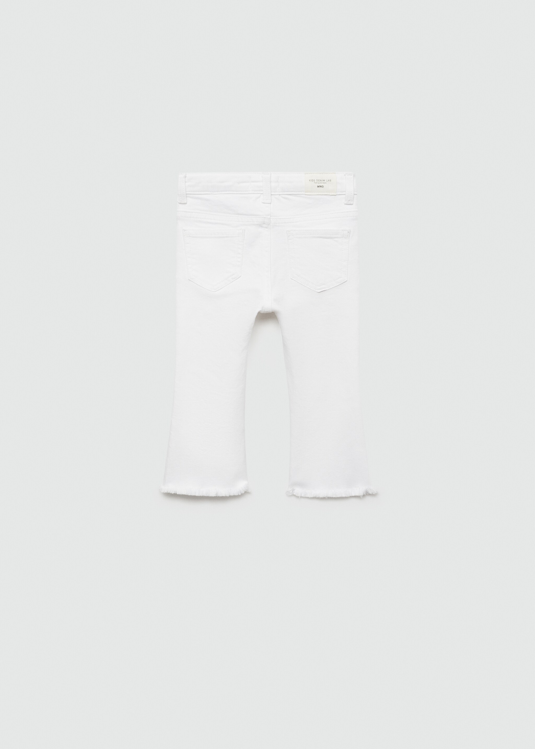 Flared finished jeans - Reverse of the article, White. Ref: 77072913-00.