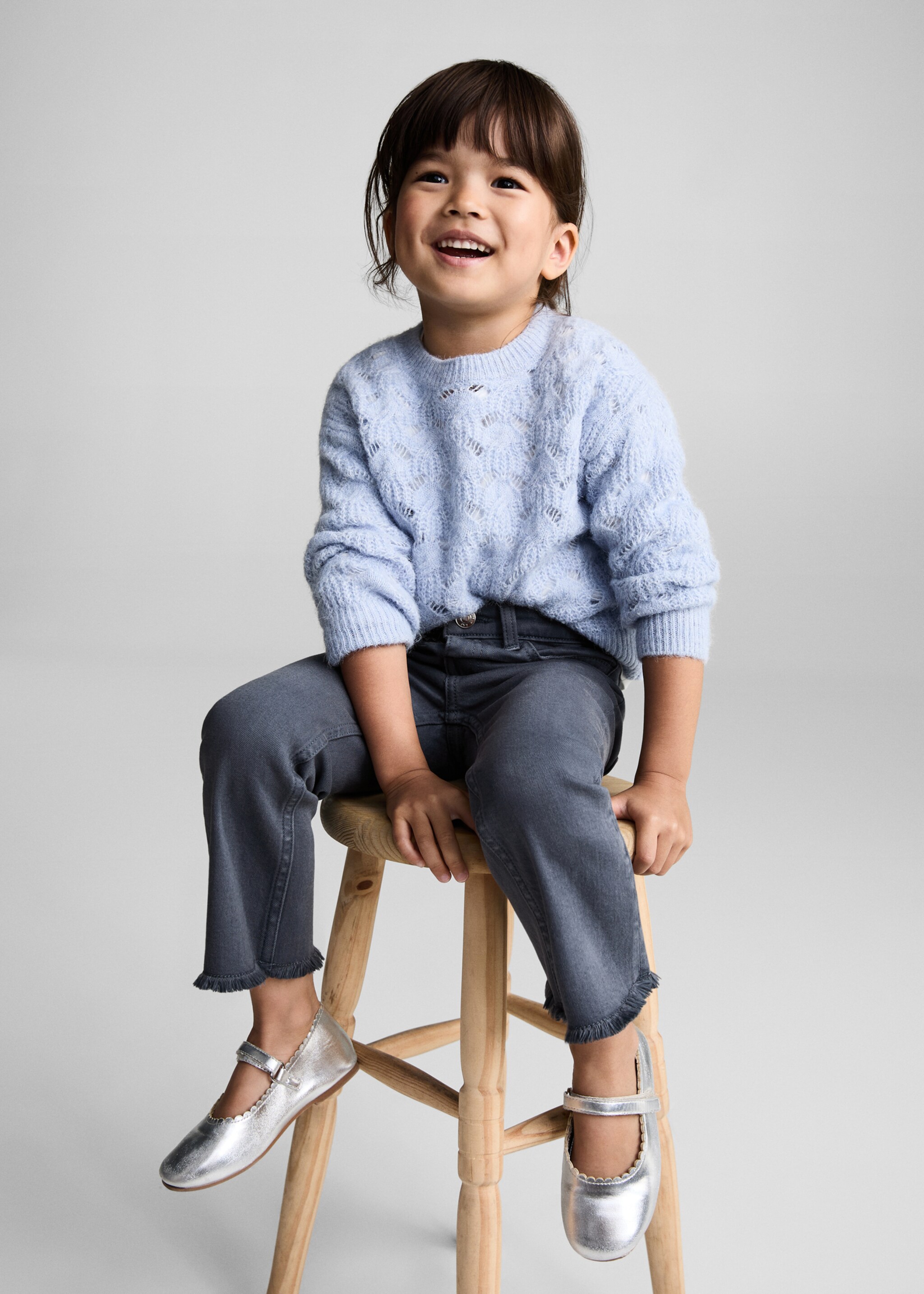 Flared jeans - Detail van het artikel 2, Blauw. Ref: 77072913-00.