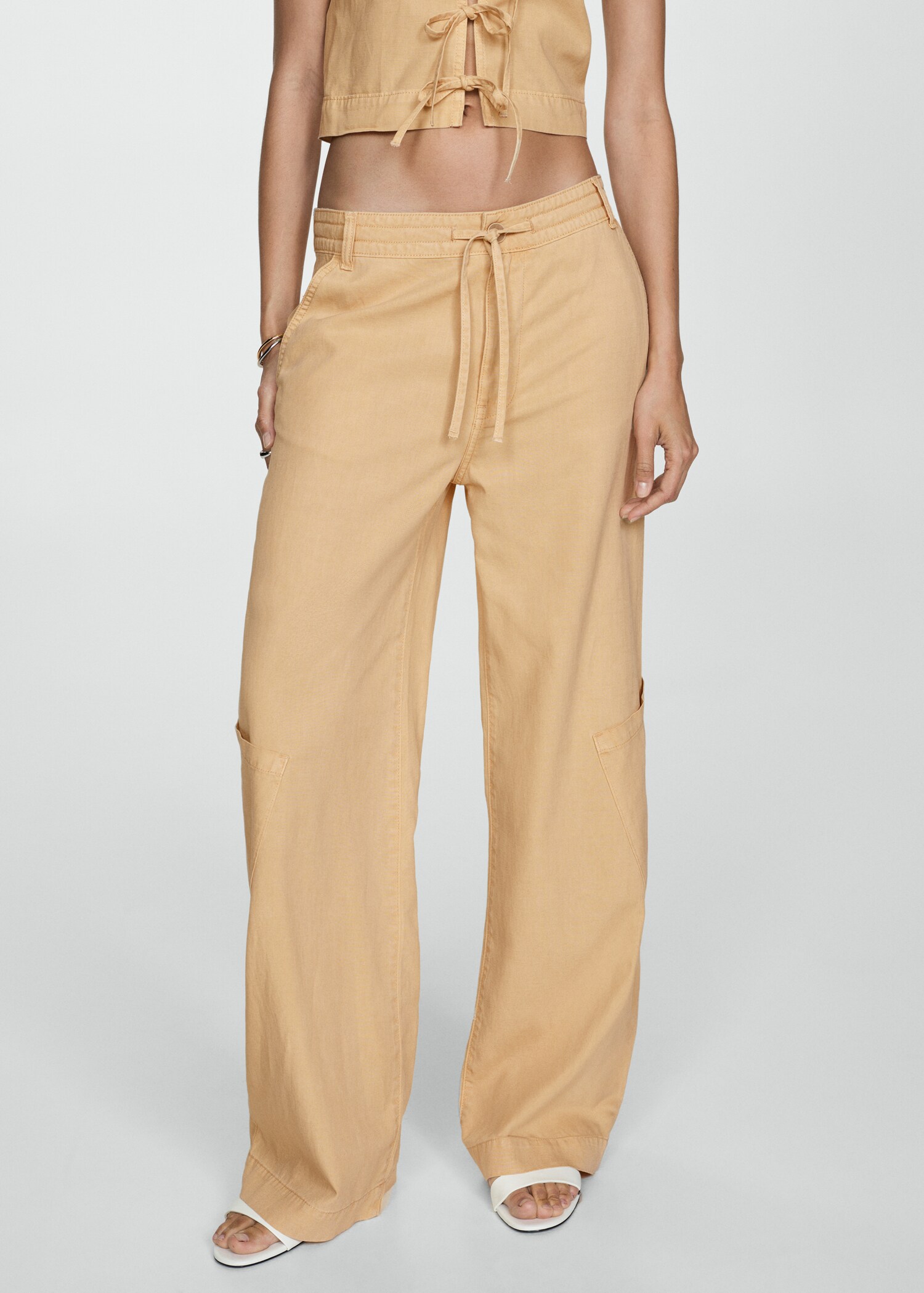 Pantalon Lyocell cordon de serrage - Plan moyen