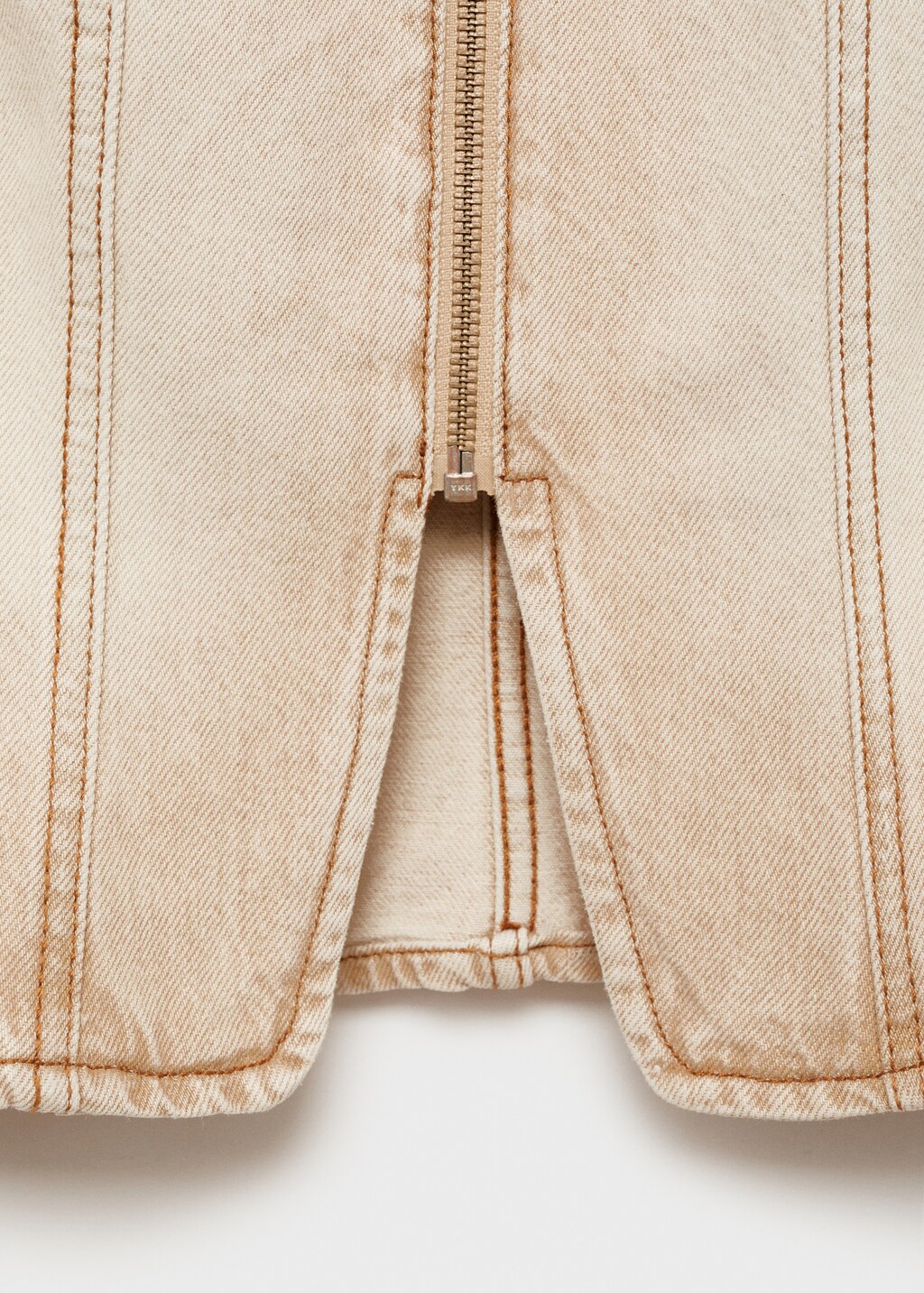 Denim top with zip - Women | MANGO OUTLET USA