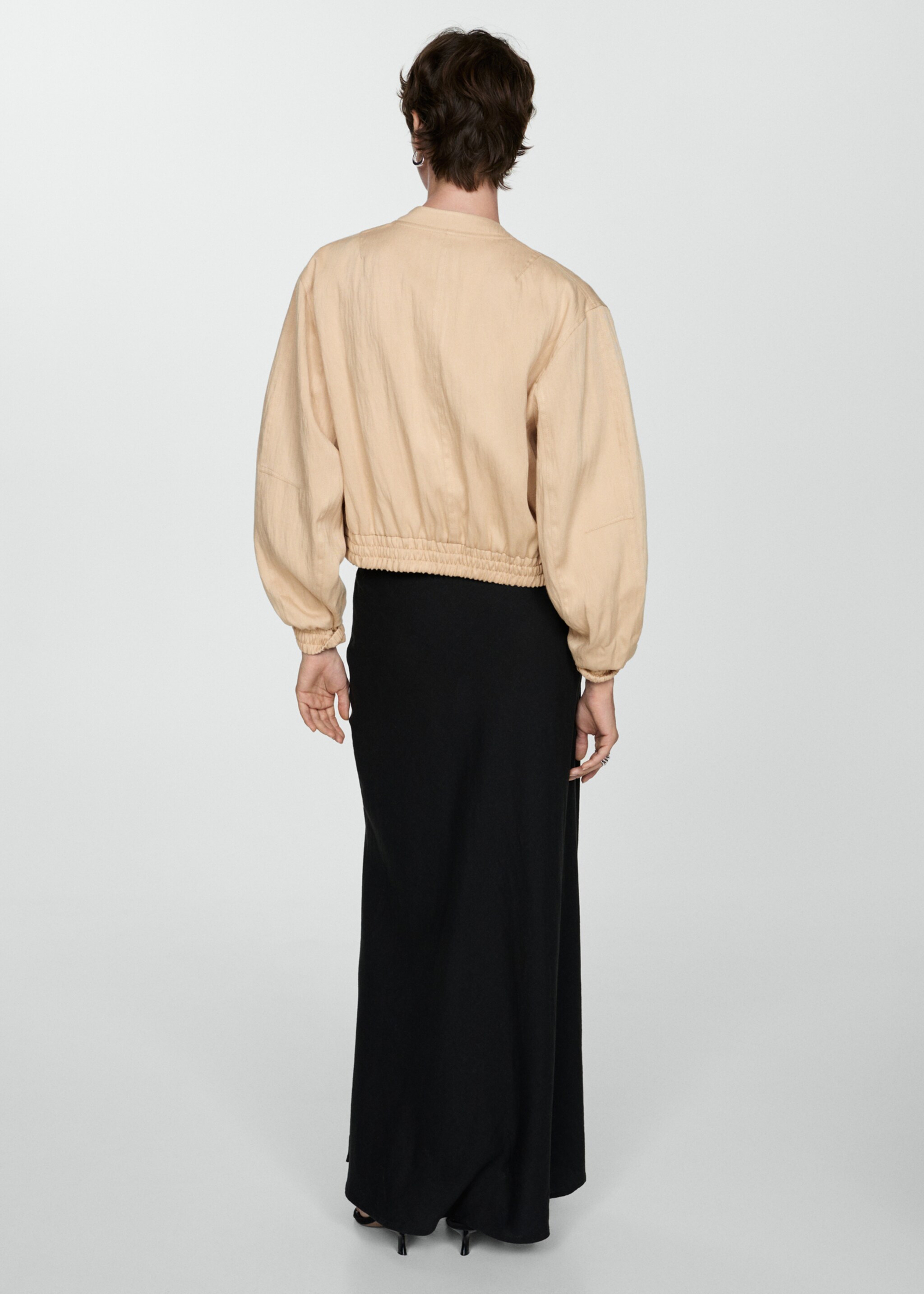 Veste bomber - Verso de l’article, Beige. Ref: 77072916-00.