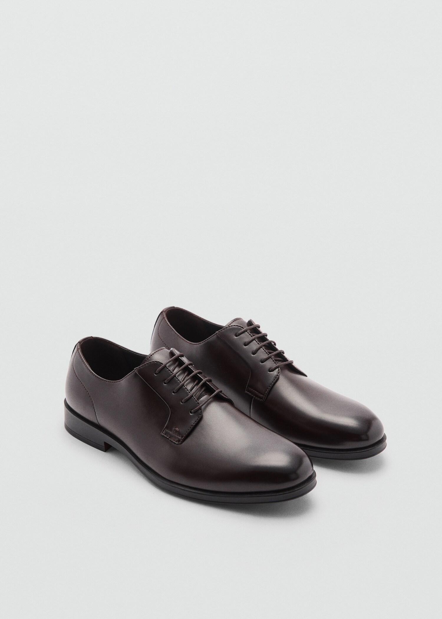 Leather-effect suit shoes - Medium plane